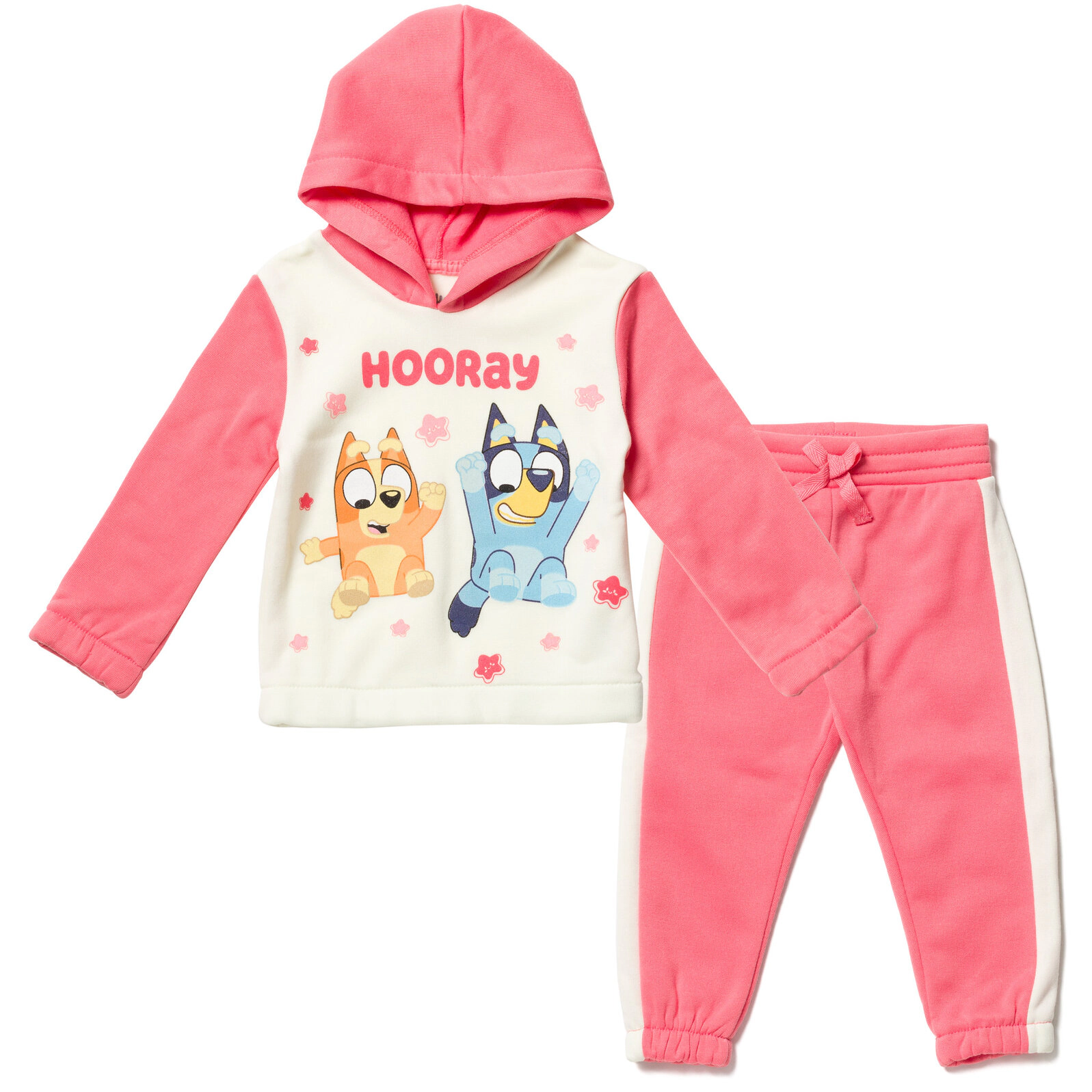 Bluey Little Girls' 2-Piece Fleece Hoodie and Pants Set