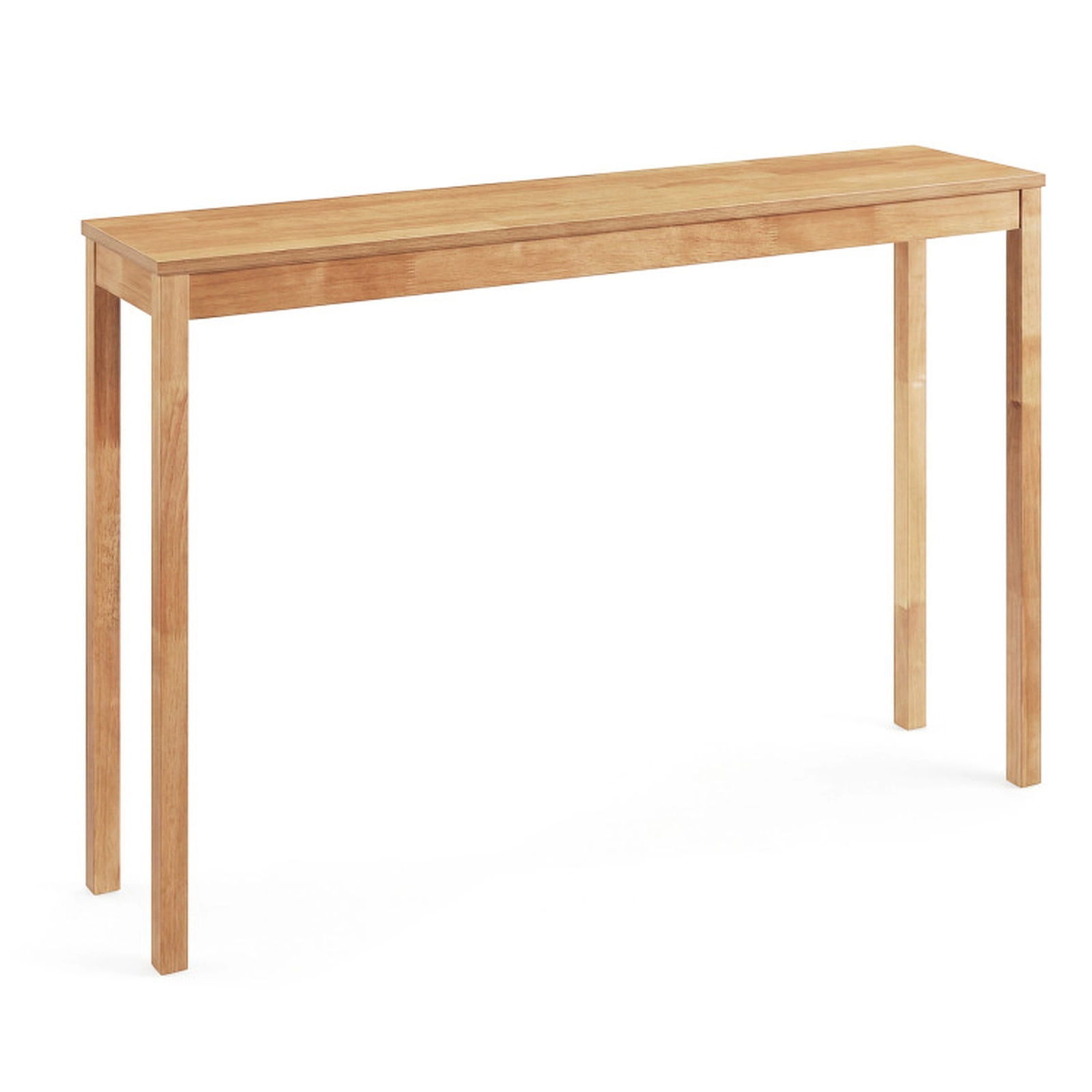 SUGIFT 48-in 132-lb Capacity 12-in Narrow Modern Farmhouse Rubber Wood Console Sofa Table with Thickened Top