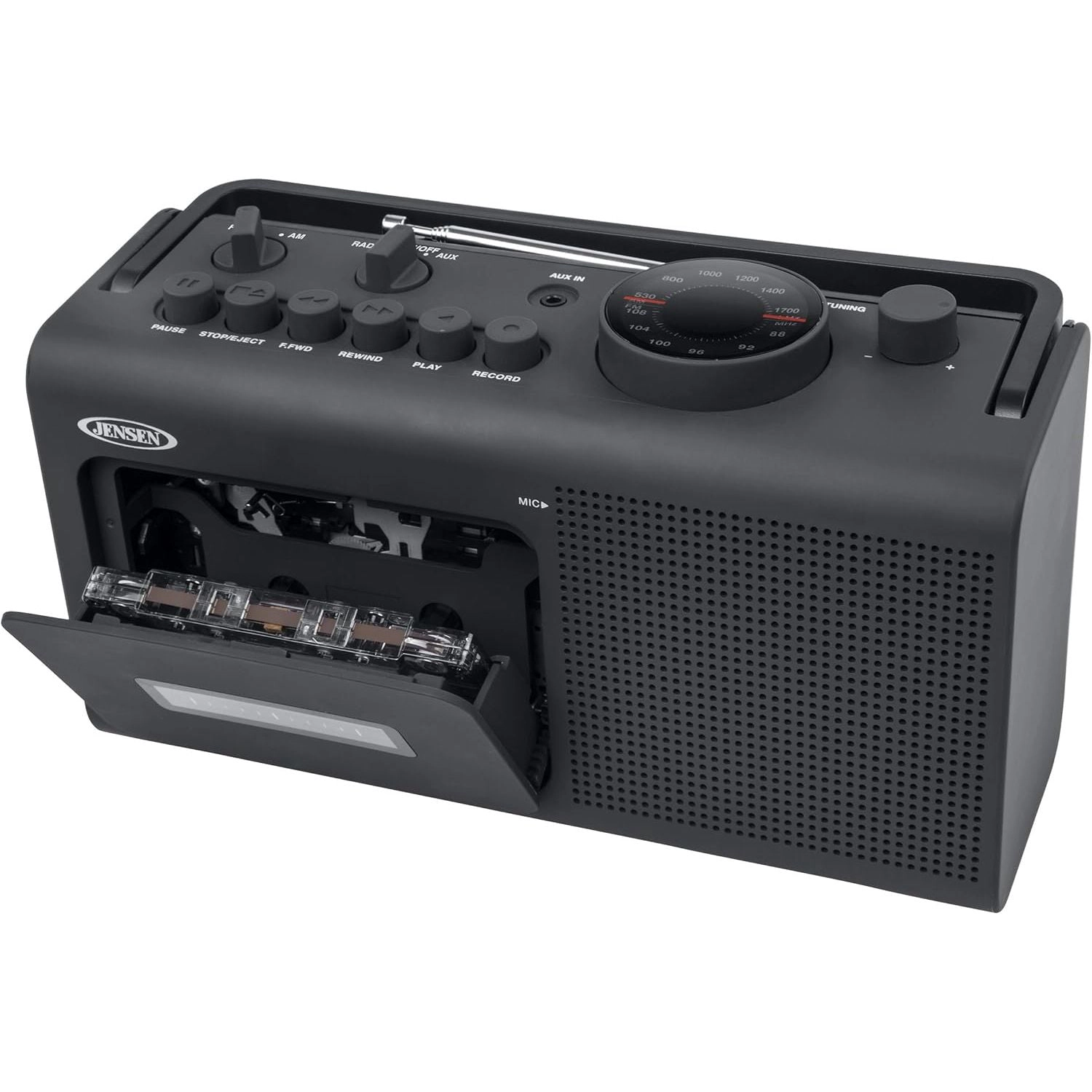 Jensen Portable AM/FM Radio & Cassette Recorder MCR-250