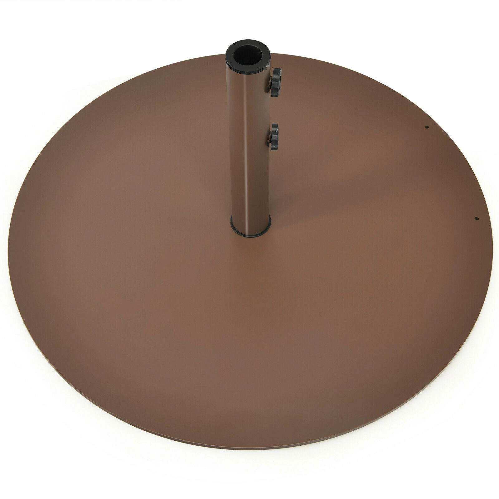 Slickblue Round Patio Umbrella Base for Table or Freestanding Umbrellas Brown