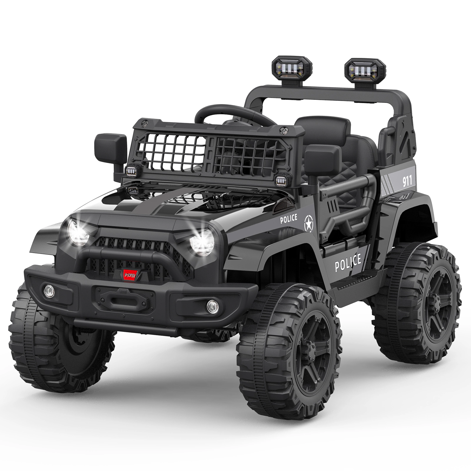 12V Kids Ride On Truck, Battery Powered Electric Car w/Remote, 3 Speeds, Spring Suspension, Headlights & Music for 3-8