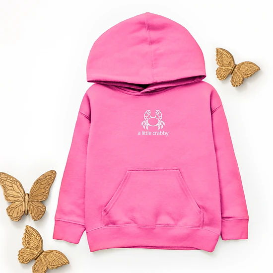 The Juniper Shop - A Little Crabby Outline - Youth Graphic Hoodie