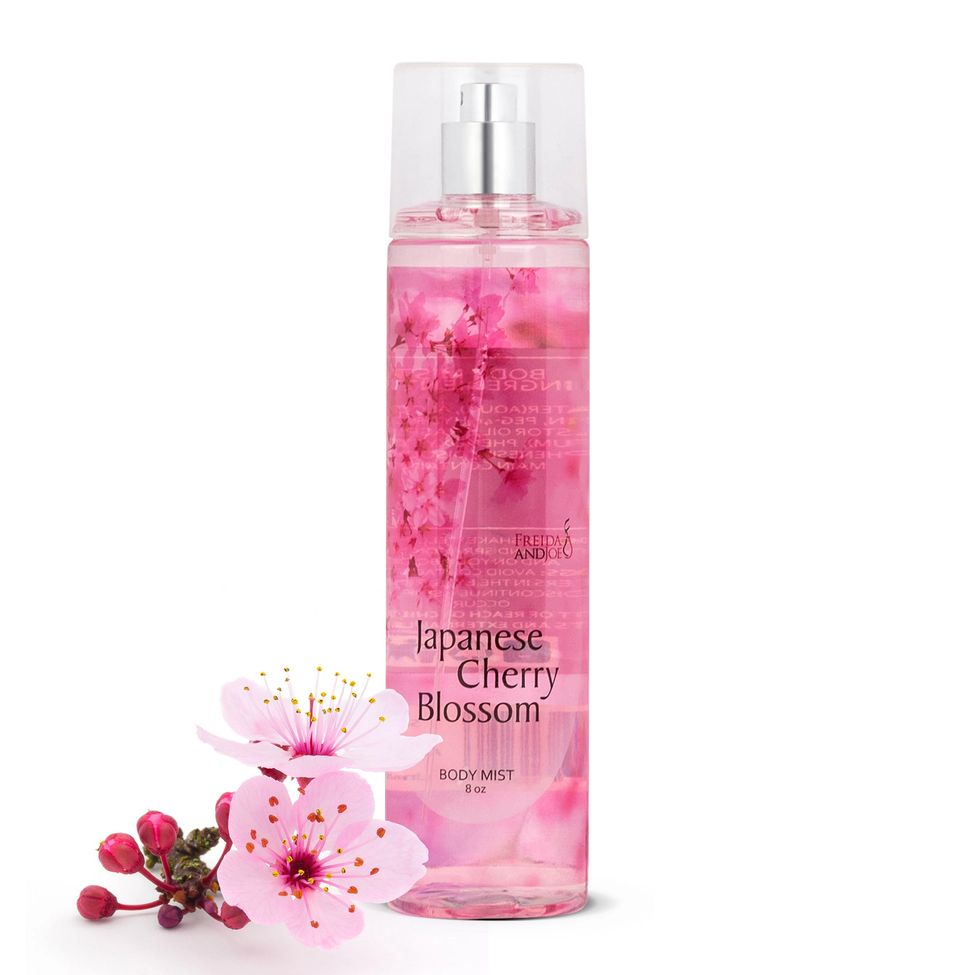 Freida and Joe Women Japanese Cherry Blossom Fragrance Body Mist in 8oz Spray Bottle