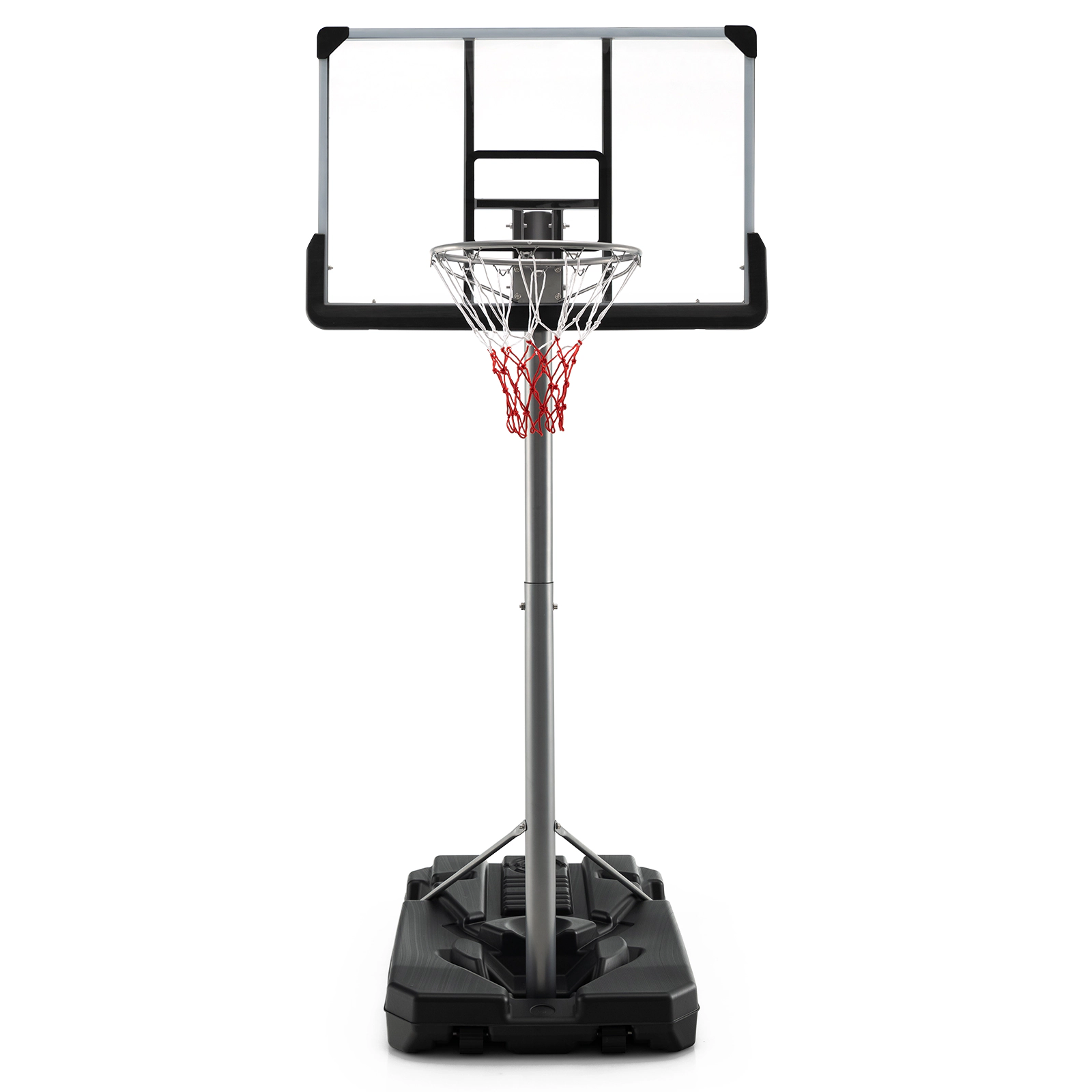 SUGIFT 5.4-ft to 6.6-ft Adjustable 44-in Shatterproof Backboard Basketball Hoop with Fillable Base and Wheels