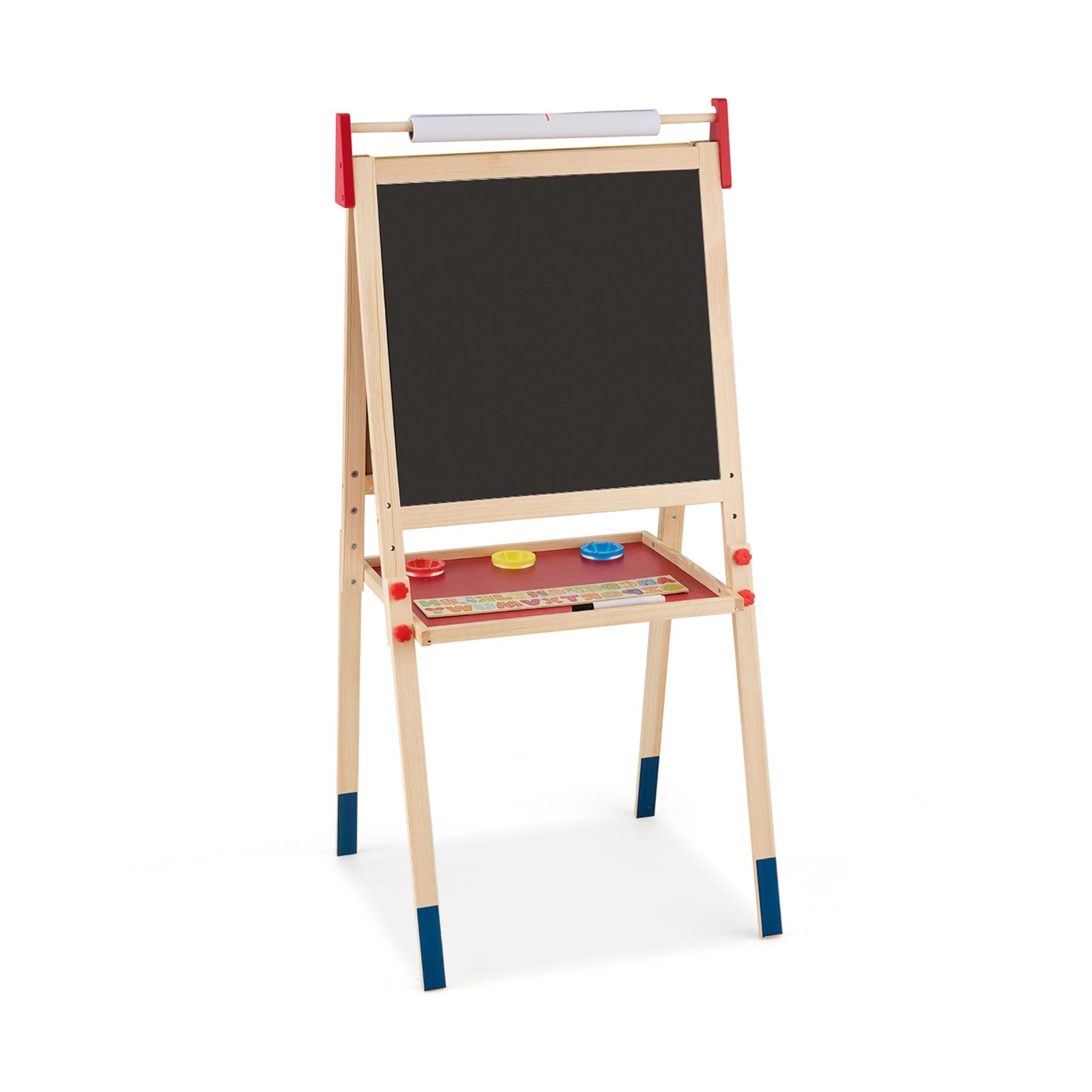 SlickBlue 3-in-1 Kids Easel with Magnetic Blackboard and Whiteboard