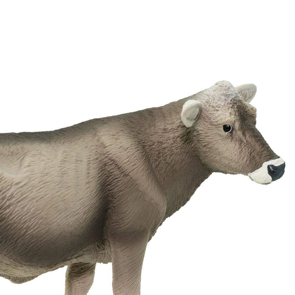 Safari Ltd. - Brown Swiss Cow Kids Toy Figure