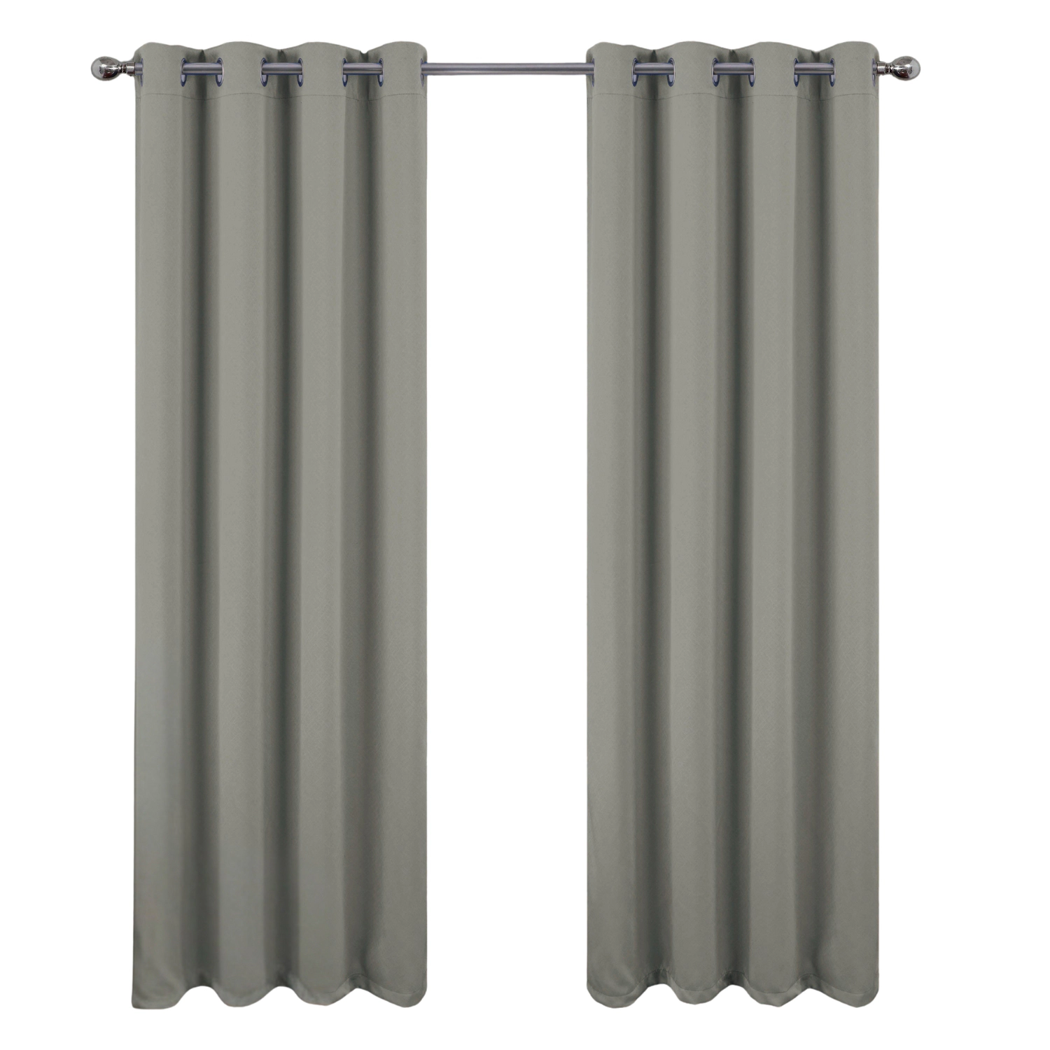 RT Designers Collection Oakley Embossed Blackout Polyester Window Curtain Grommet Panel 52" x 84" Grey