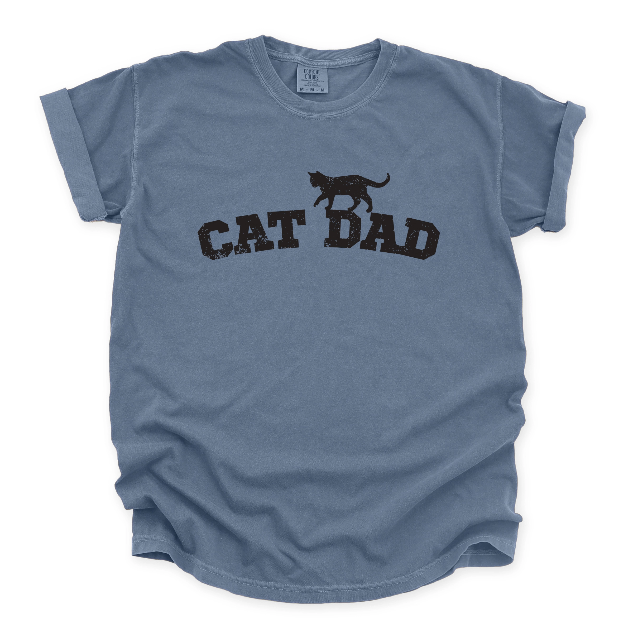 Simply Sage Market - Cat Dad Arched Men's Garment Dyed Graphic T-Shirt