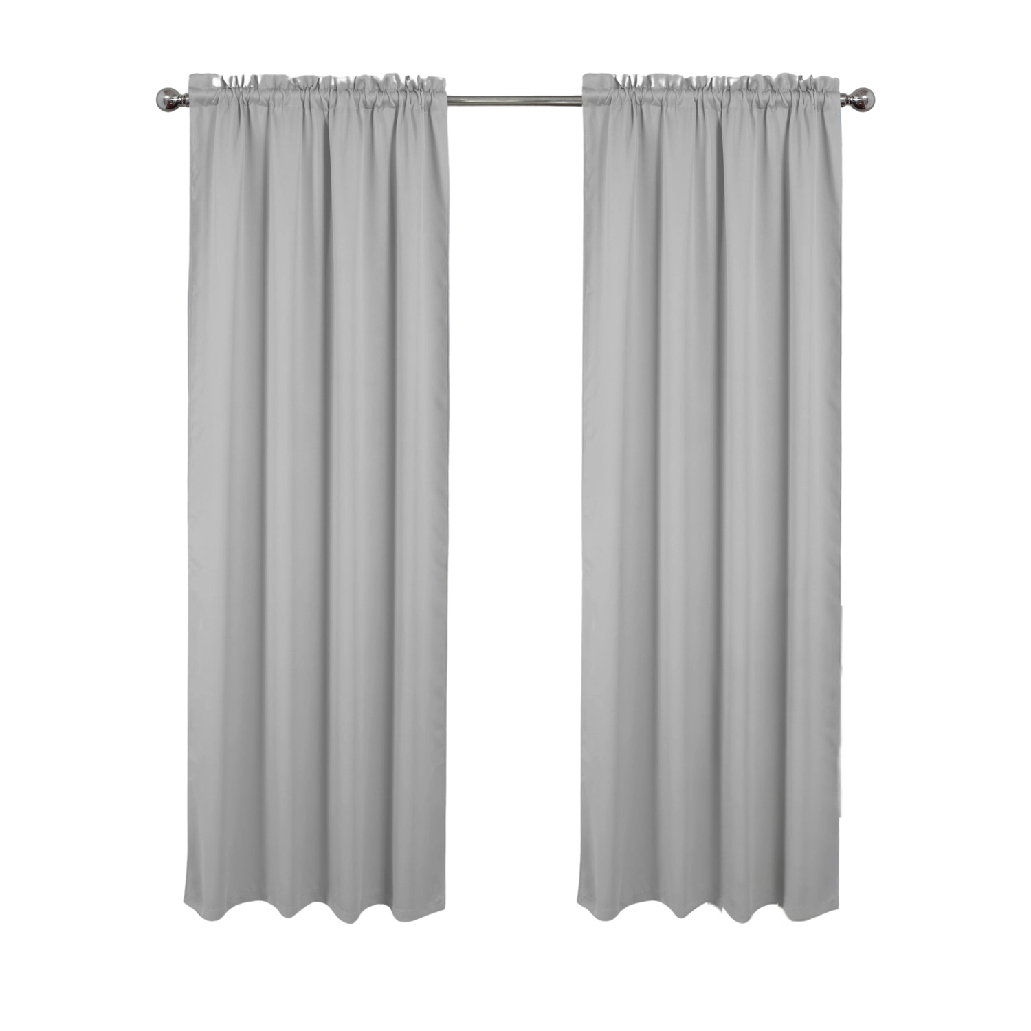 RT Designers Collection 100% Polyester Twilight Blackout Rod Pocket Curtain Panel 54" x 84" Silver