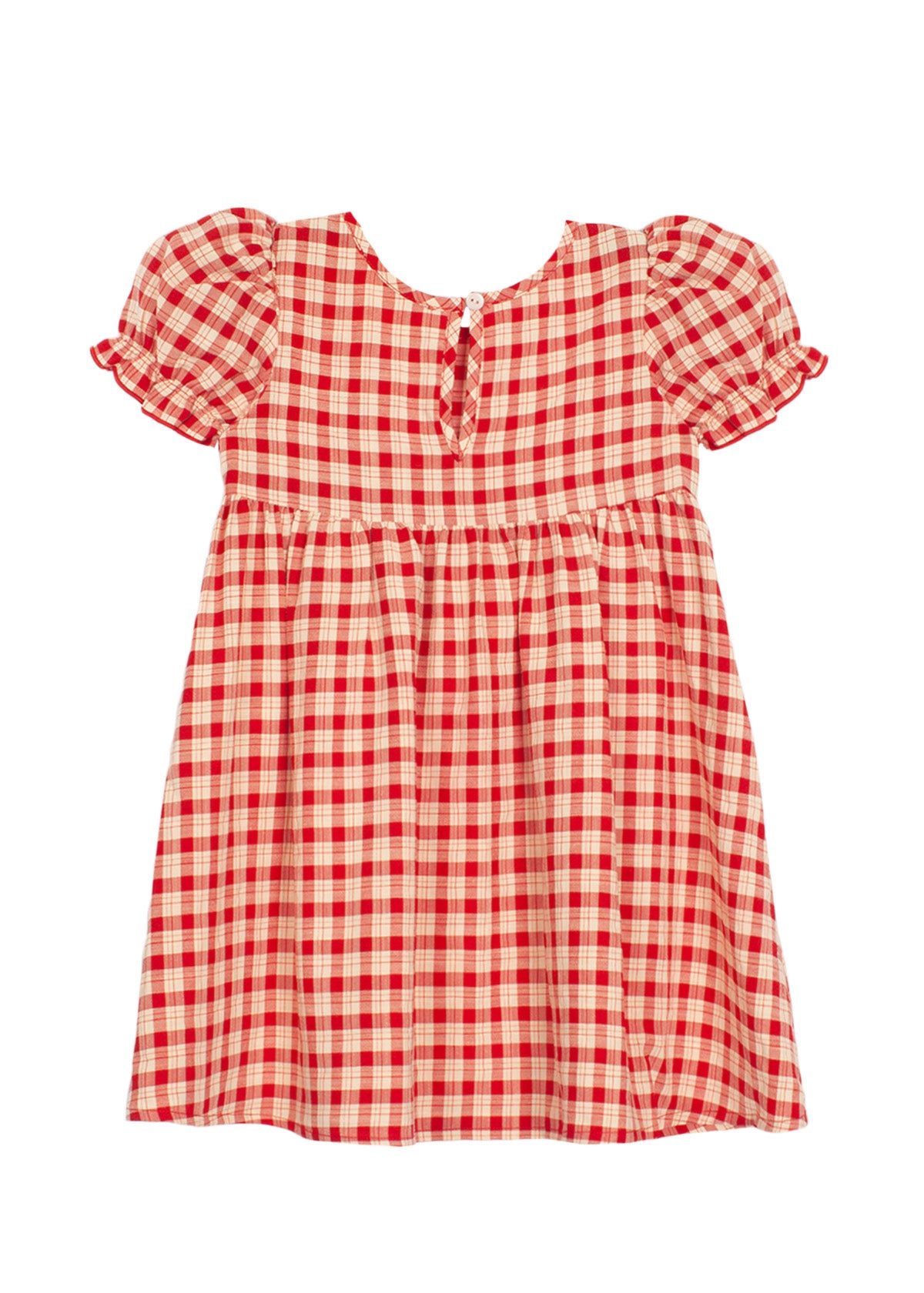 Mabel and Honey Paisley Woven Plaid Girls Dress