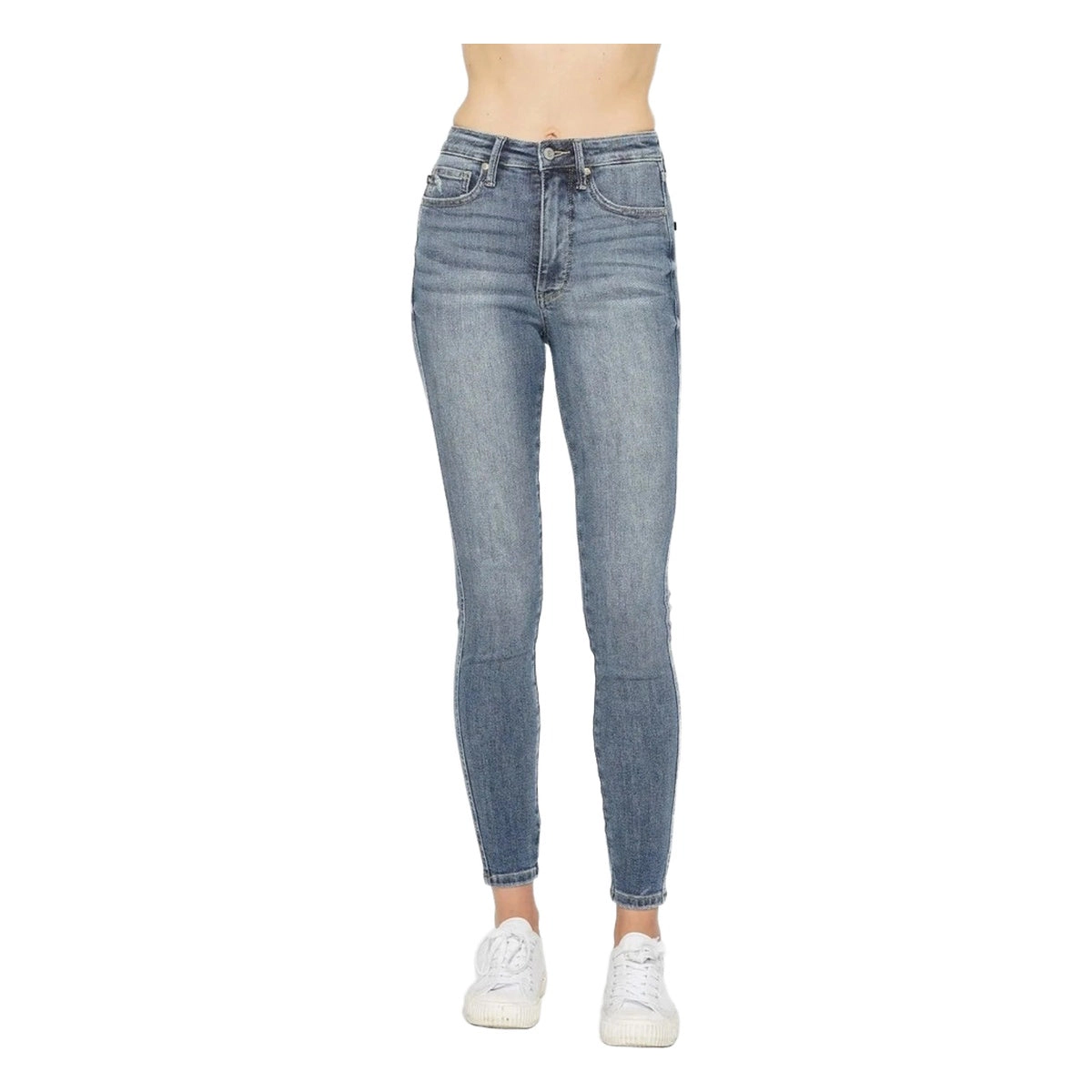 Judy Blue Full Tummy Control Contrast Wash Skinny Jeans
