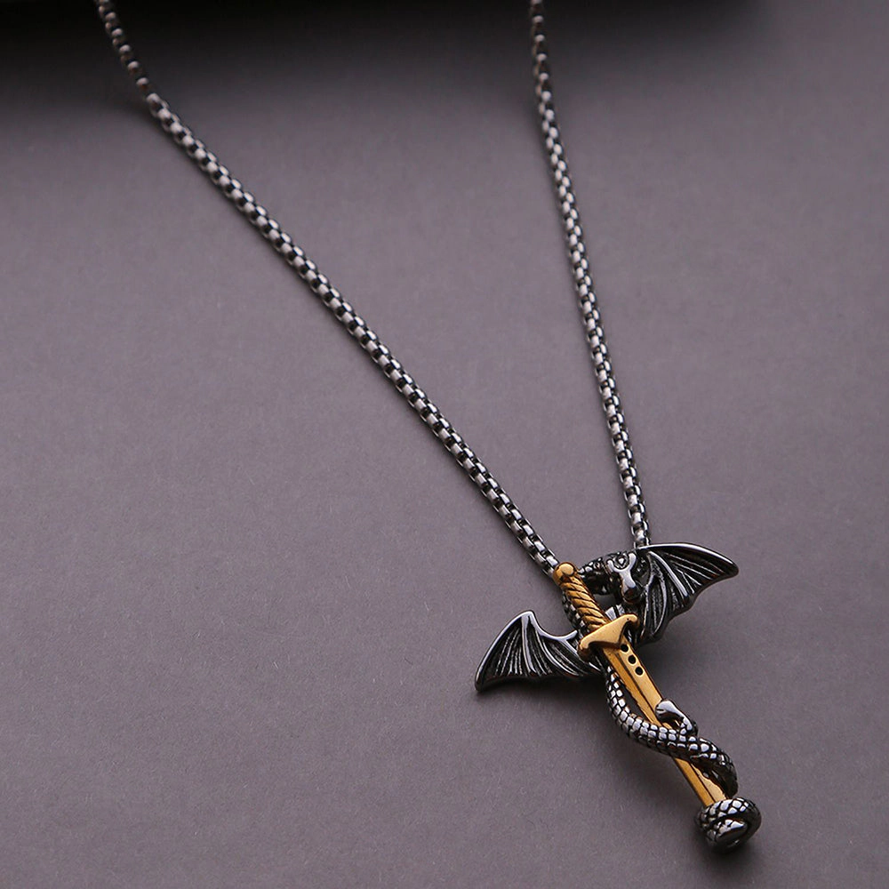 SOHI Women's Silver Winged Pendant Necklace
