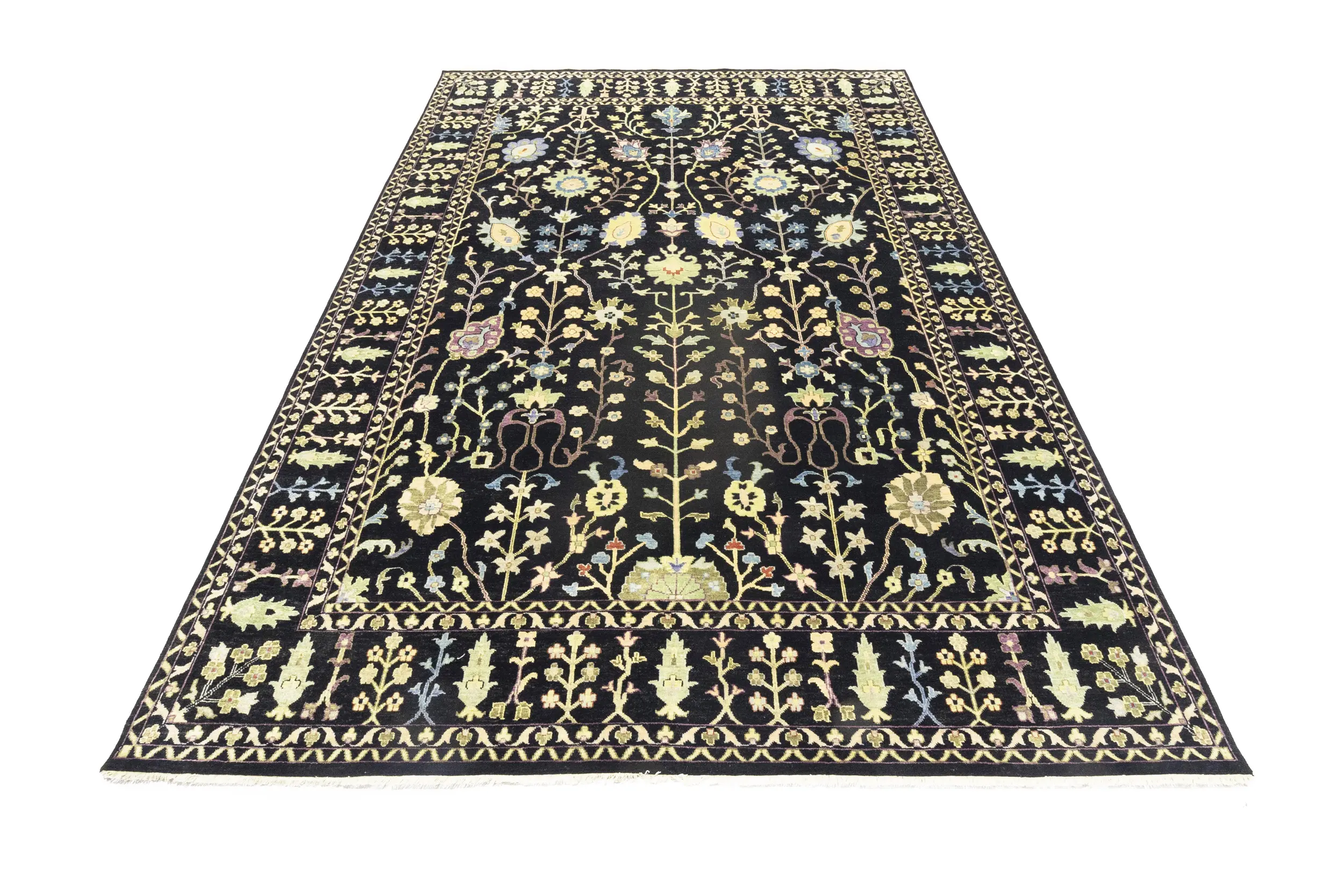 Magic Rugs Black Floral 10X14 Osh Chobi Oriental Rug