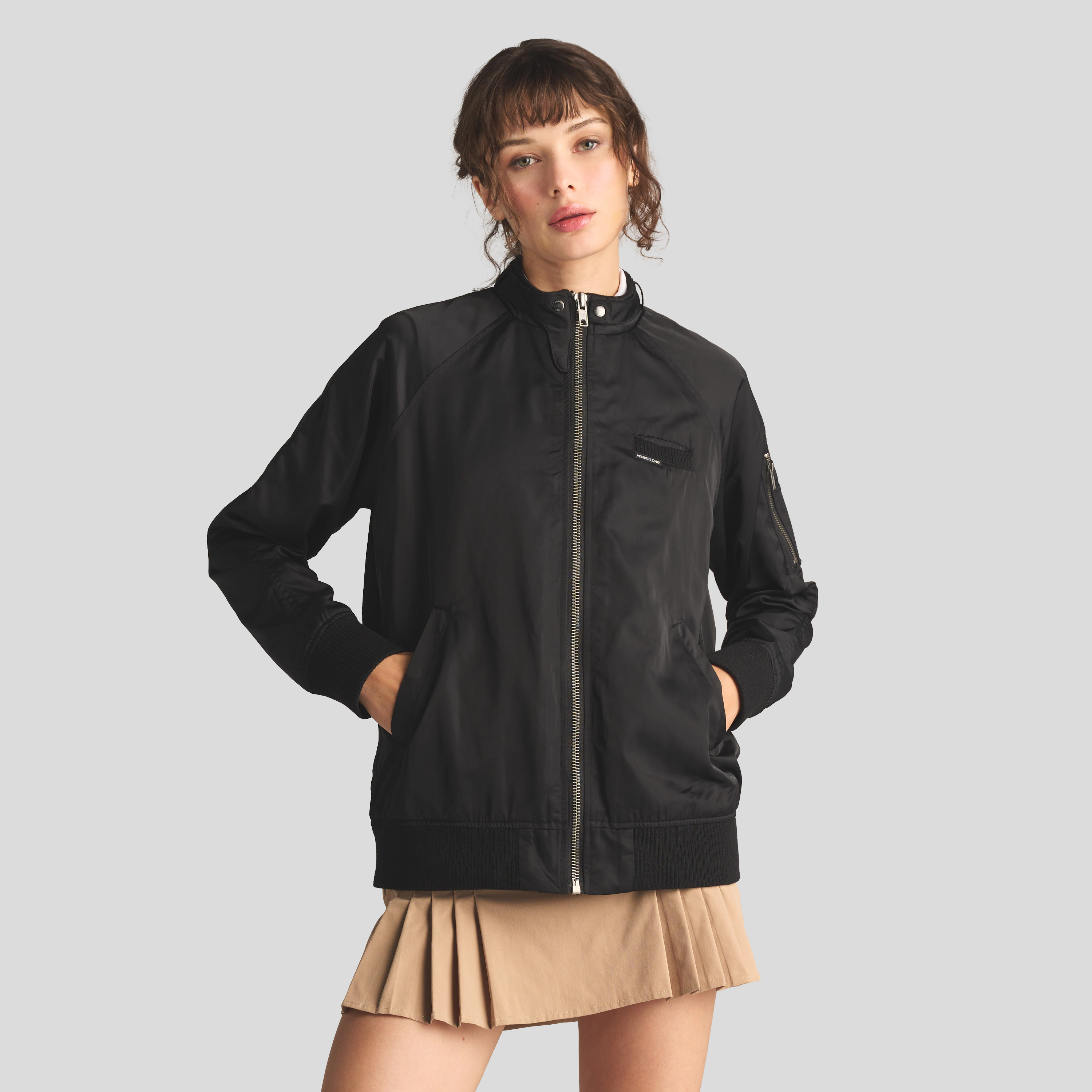 Members Only Women's Satin Bomber Jacket