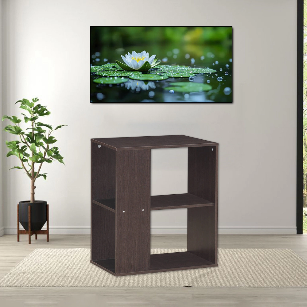Hivvago Contemporary 3-Tier Accent Table with Storage and Leveling Feet