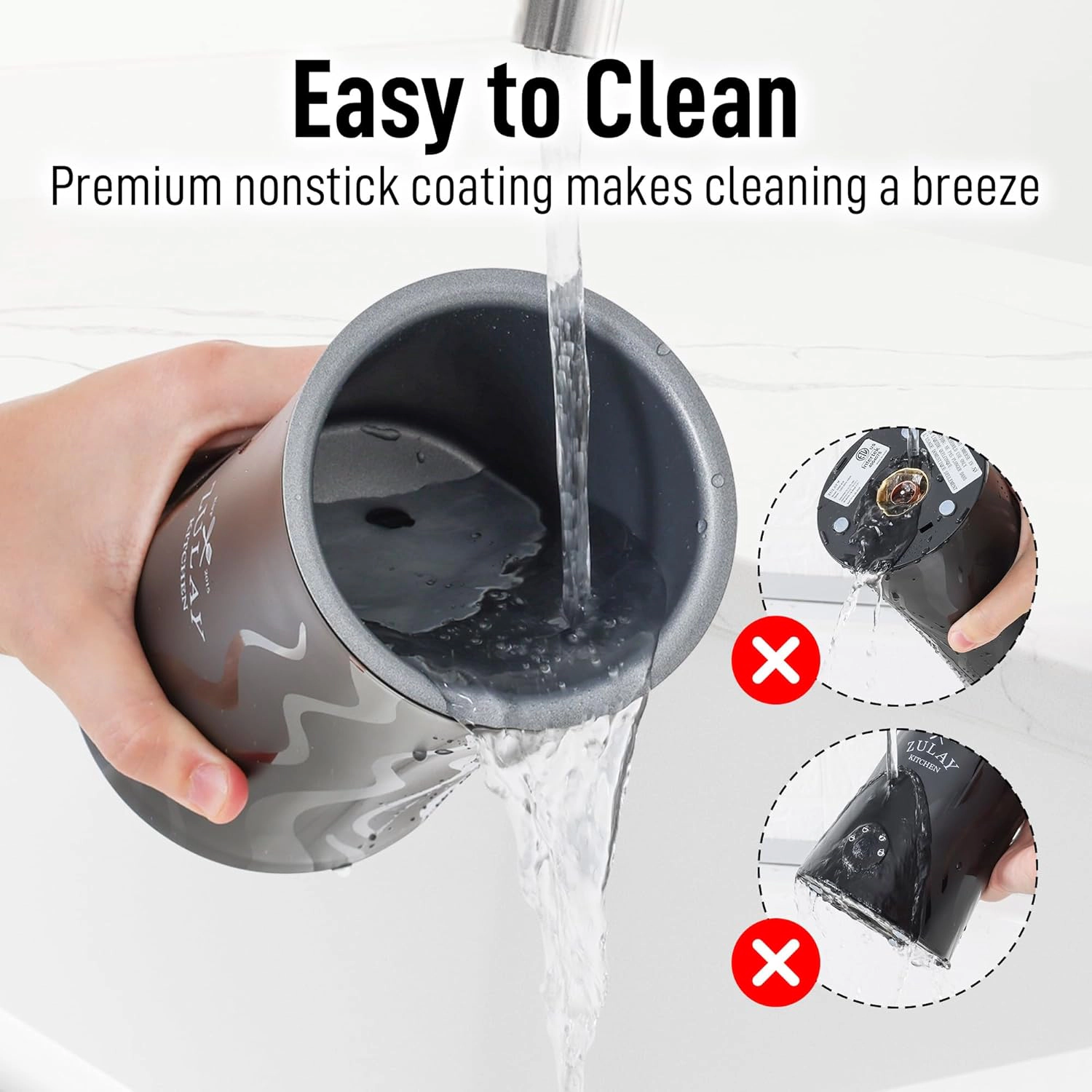 Zulay Kitchen 4in1 Milk Frother and Steamer - Automatic Hot Cold Foam Maker with Auto Shut Off & Temperature Control