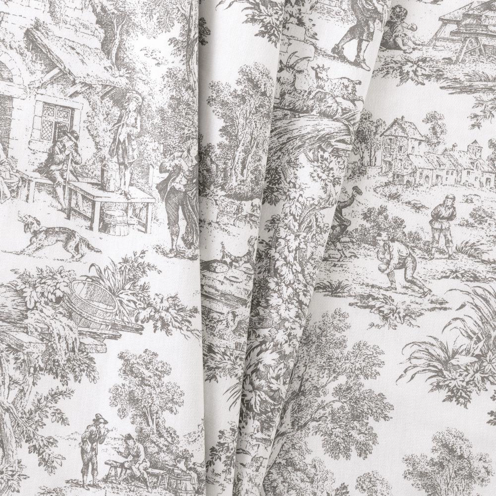 Ellis Curtain Victoria Park Toile High Quality Classic Print Swag Lined Empress Window Valance - 2-Piece - 70 x28