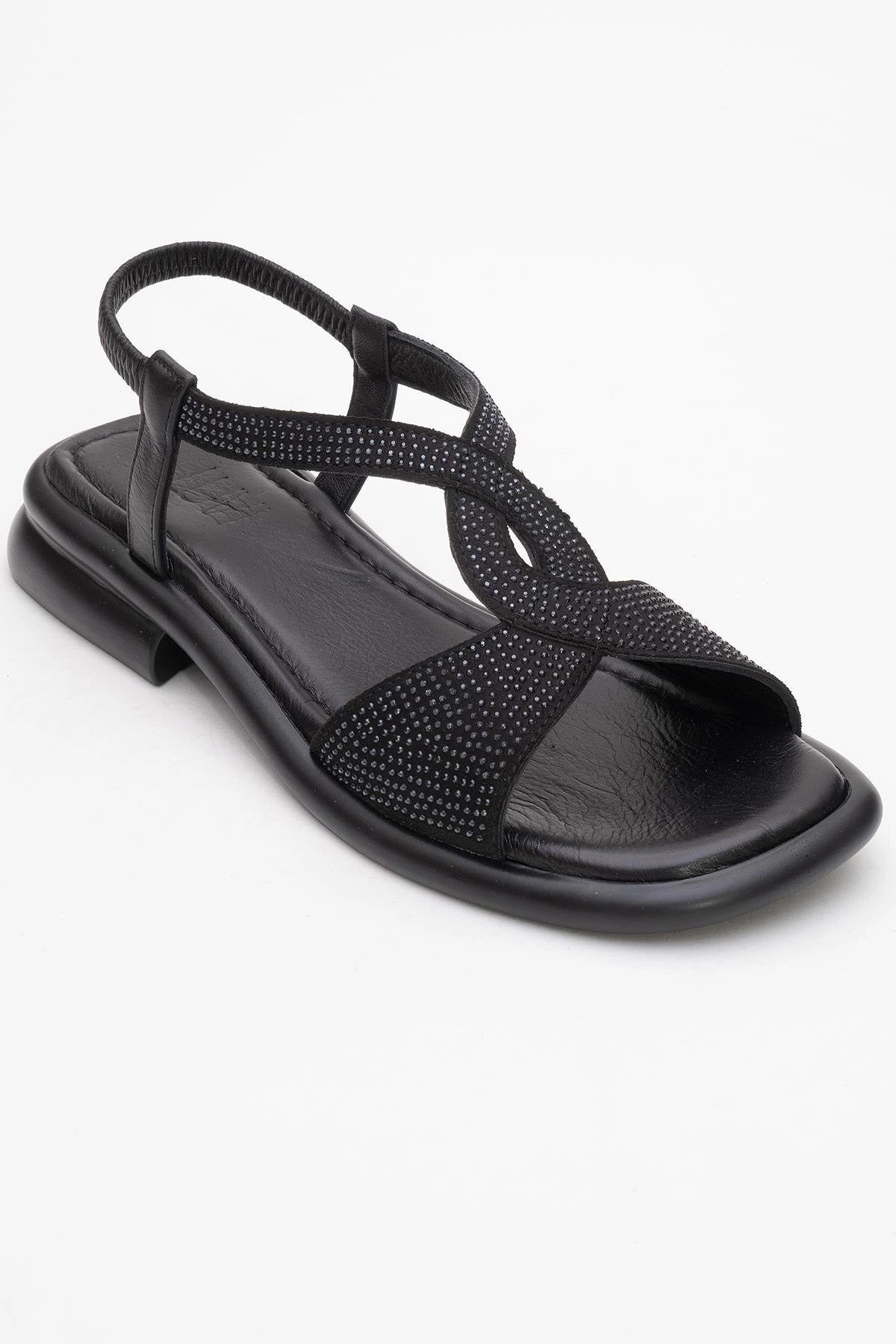 Forever & Always Womens Sieglinde Embellished Leather Sandals