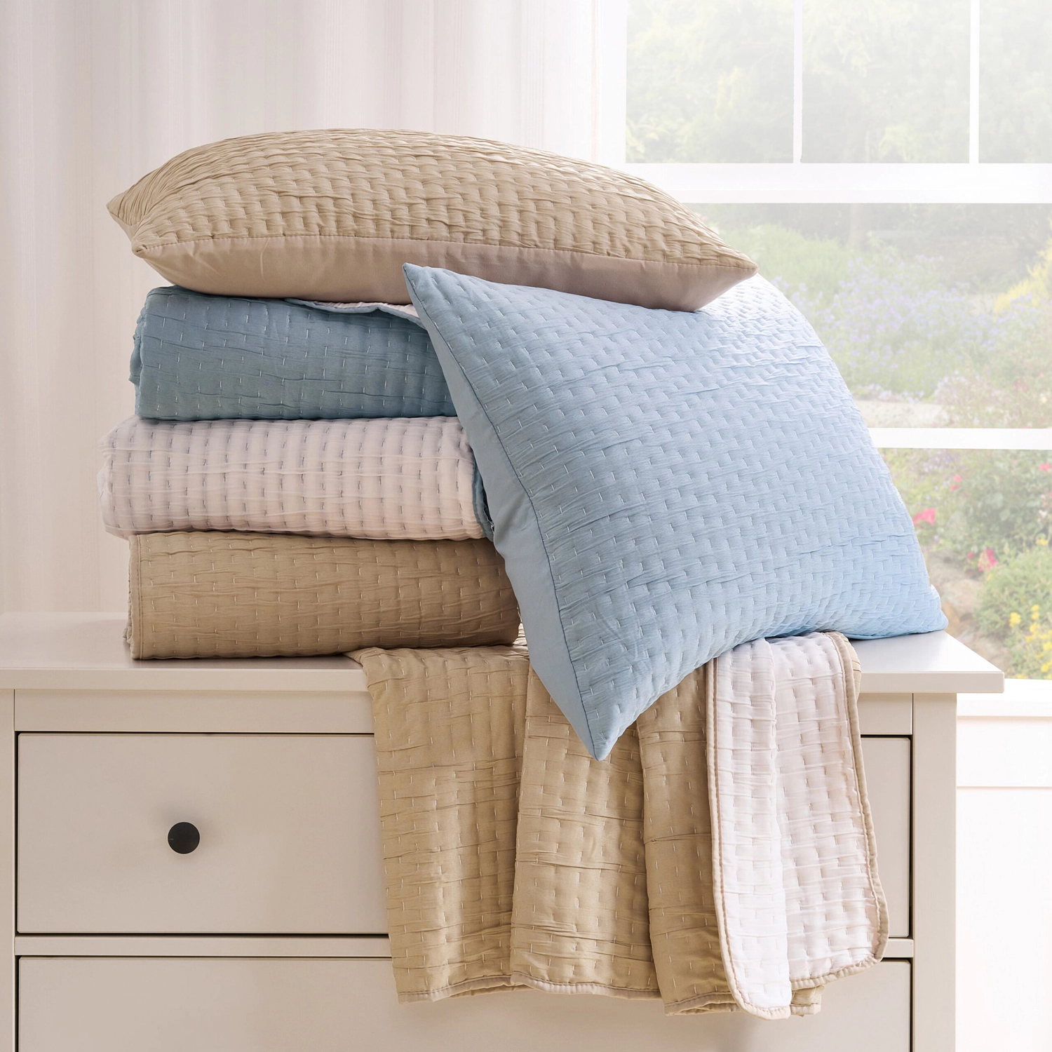 Greenland Home Fashions Homestead 100% Woven Polyester Jacquard Hand Quilted Sham