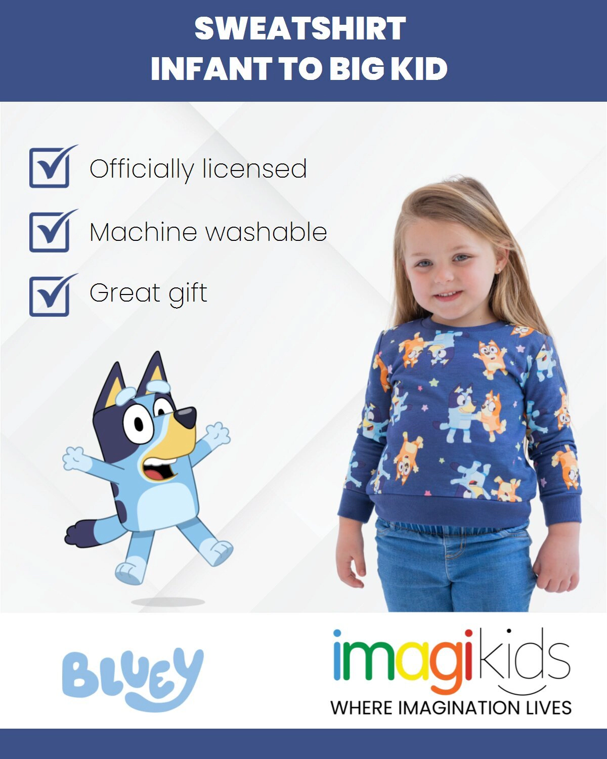Bluey Girls' Loungewear Sweatshirt