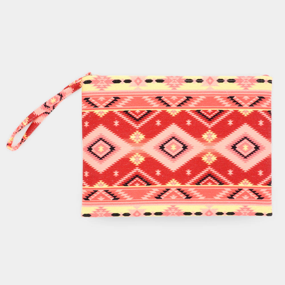 FASHNZFAB Tribal Patterned Pouch Clutch Bag