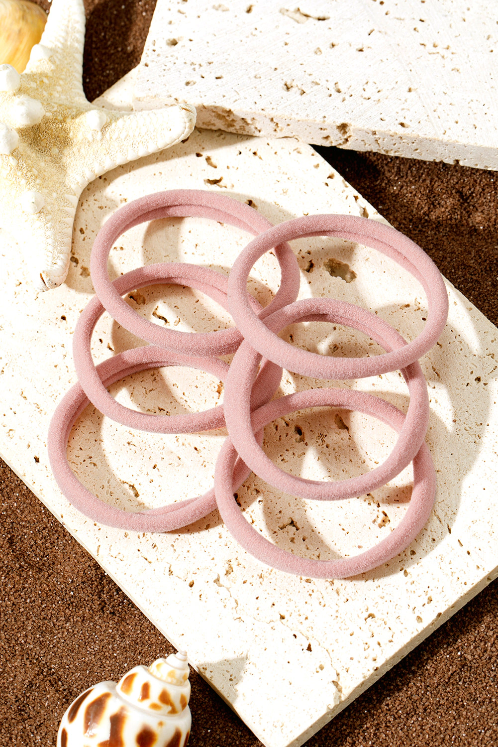 Threaded Pear Women's Peach Blossom Solid Hair Tie