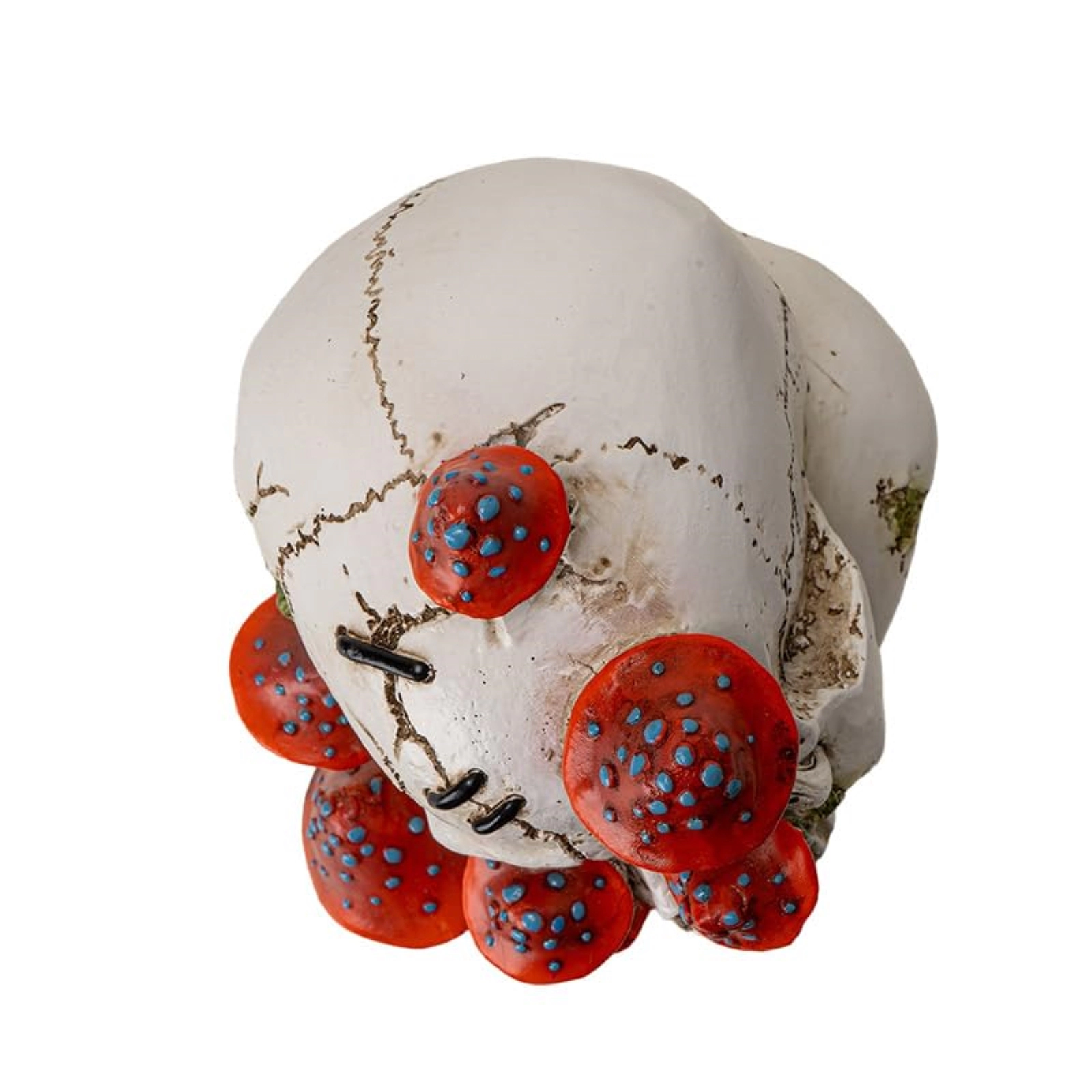 Pacific Giftware Stack of Human Skulls with Mushrooms Growing Out of Them Halloween Figurine Decoration 8.9 inch