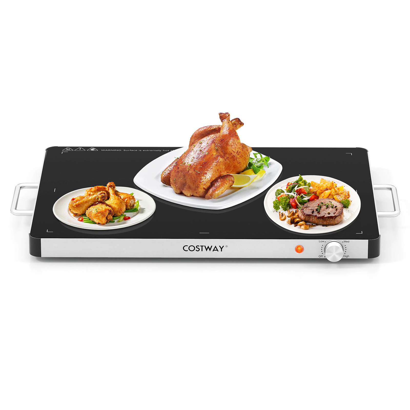 LJG Electric Warming Food Warmer with Adjustable Temperature Control and Overheat Protection