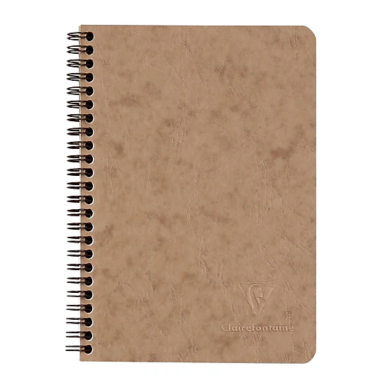 Clairefontaine Basic Clothbound Notebook - Ruled 60 Sheets - 6 x 8 1/4 - Tan