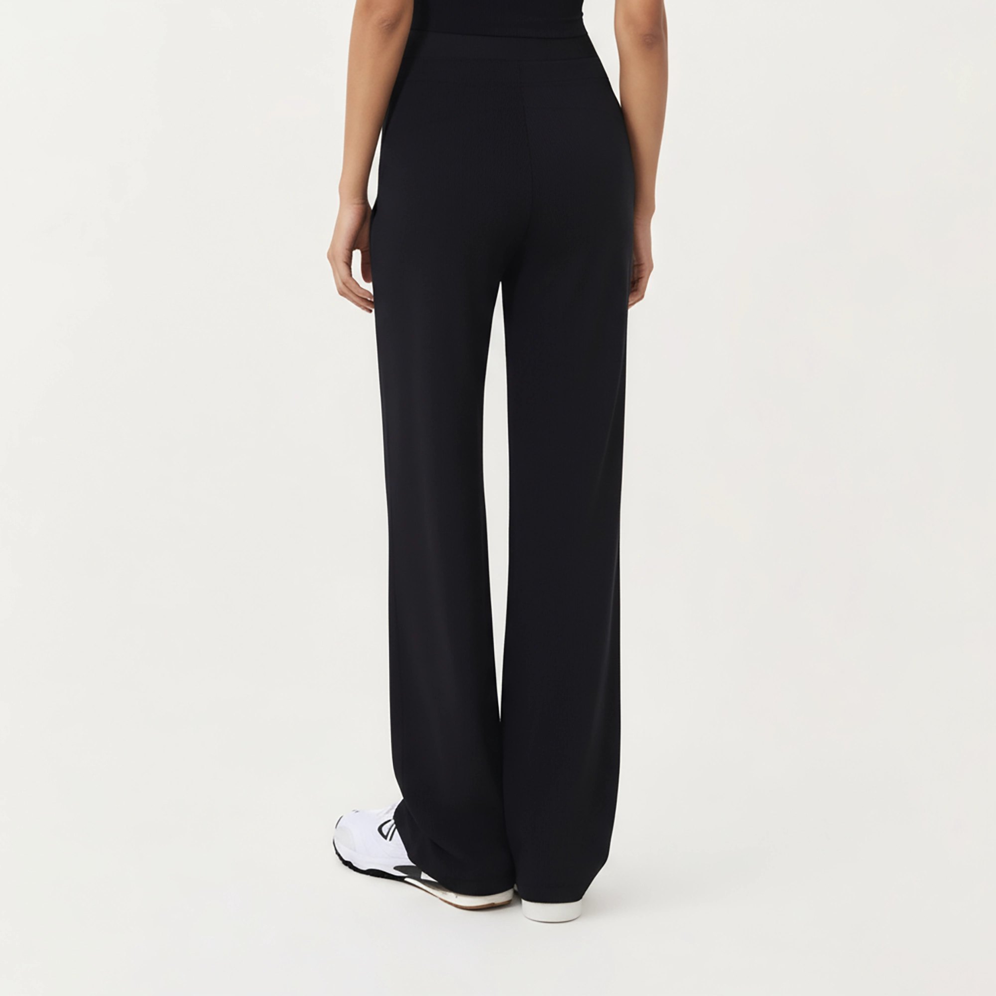 Anna-Kaci Active Women's High Waist Wide Leg Pants with Drawstring Tie and Soft Stretch Fabric