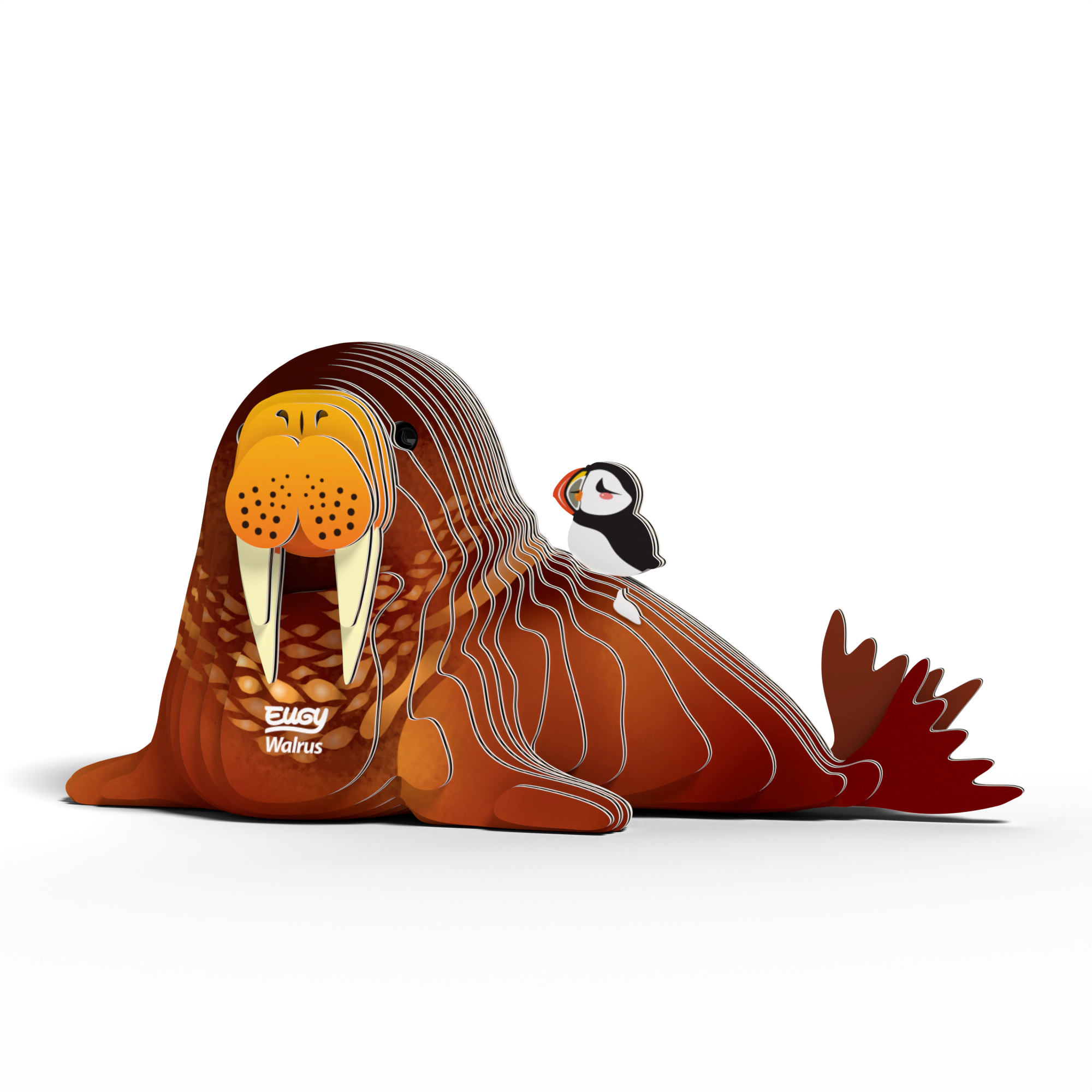 EUGY Walrus 3D Puzzle - contains 28 puzzle pieces