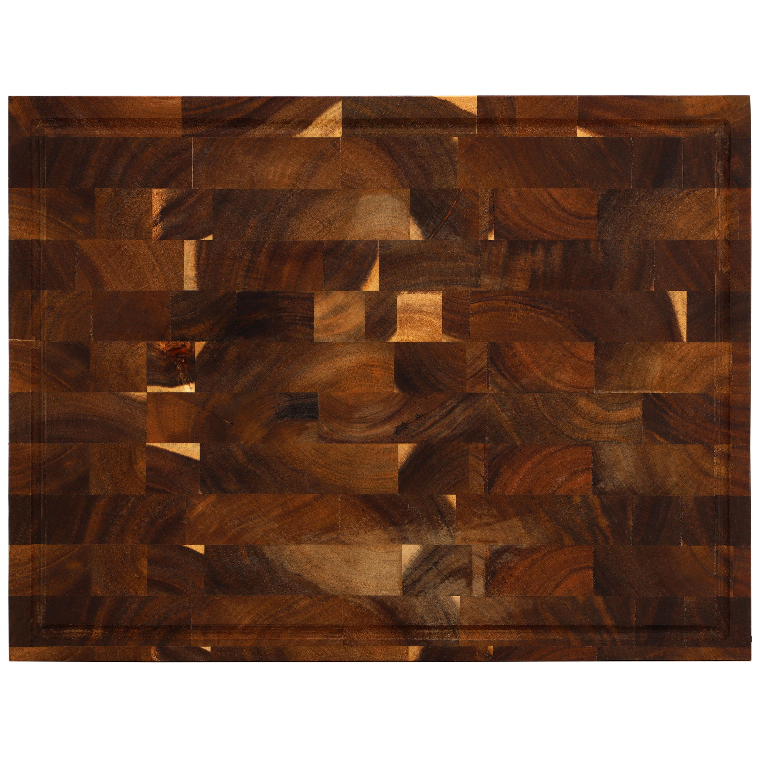 MegaChef 17 x 13 Inch Acacia Wood Butcher Block Carving and Cutting Serving Board with Juice Groove
