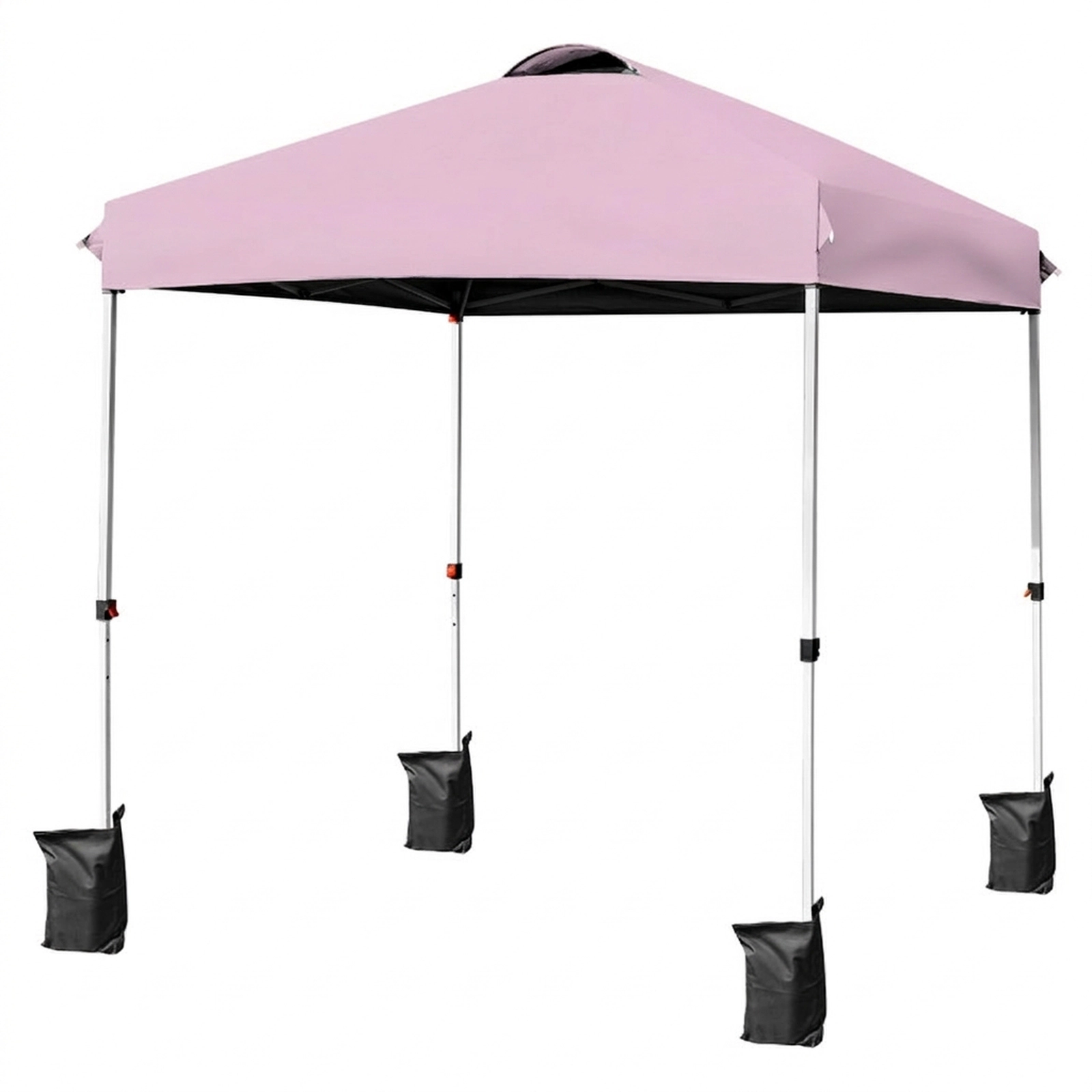 SUGIFT Height Adjustable Outdoor Pop-up Canopy Tent with Roller Bag Pink