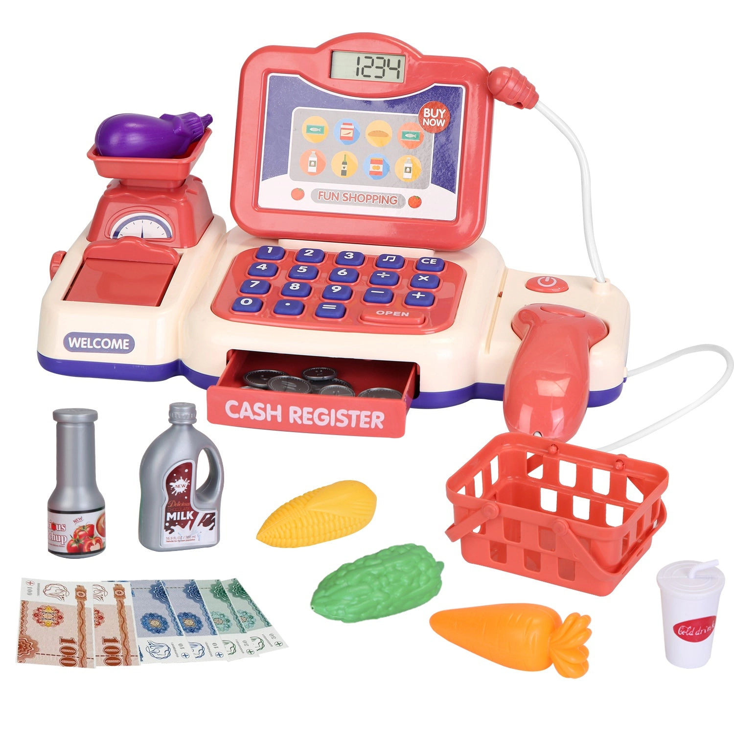 GBruno Interactive Pretend Play Cash Register Toy