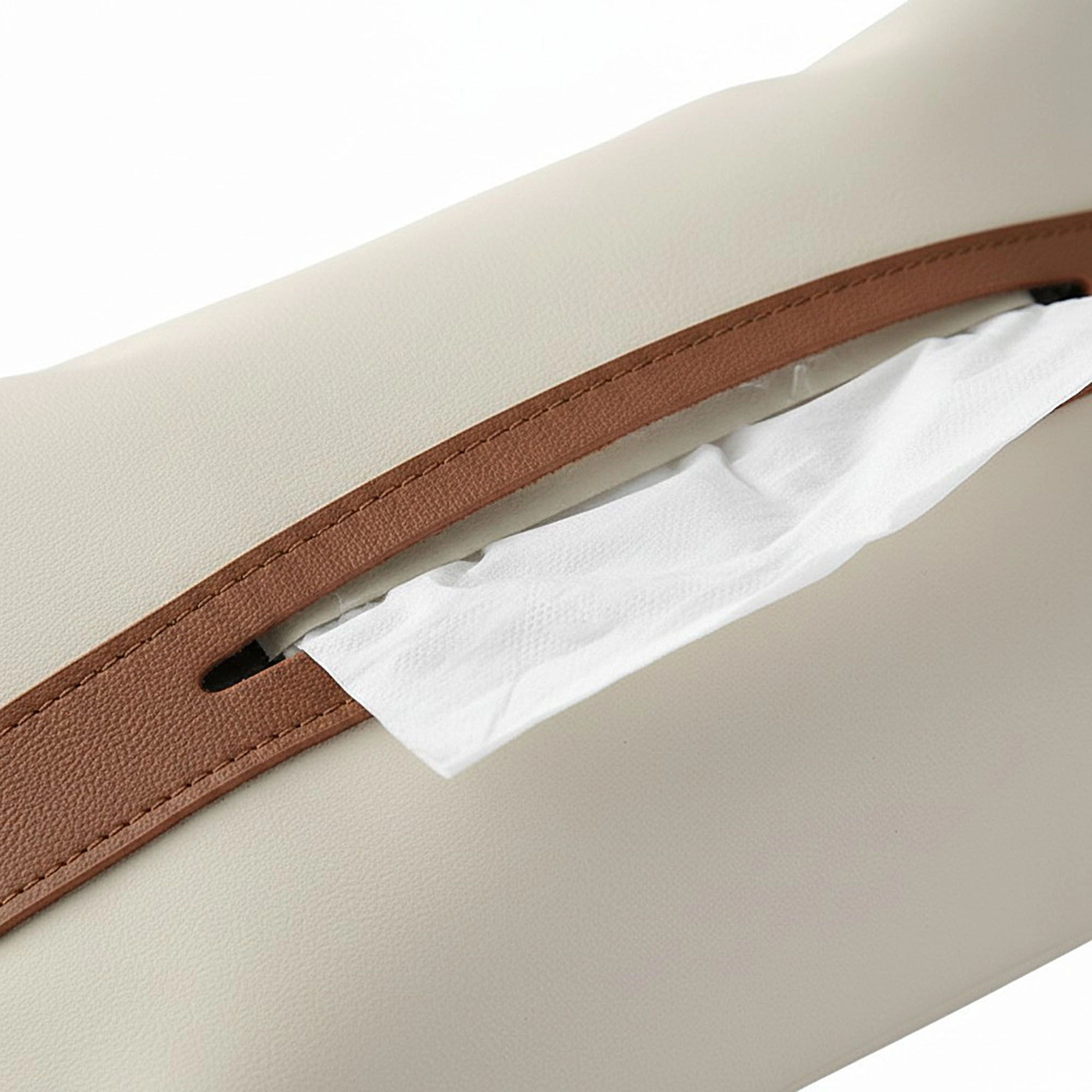 Alilang Unisex Soft Faux Leather Tissue Holder with Strap Handle and Snap Closure