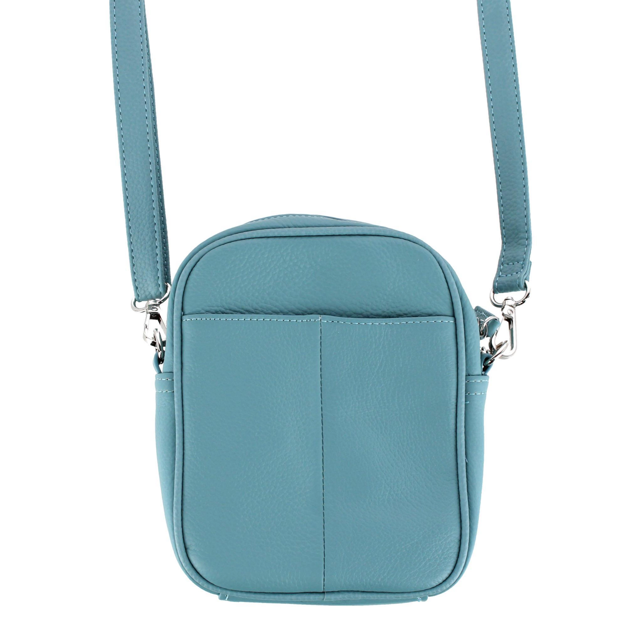 Cal-Wyn Women's Leather Phone Pocket Crossbody Handbag