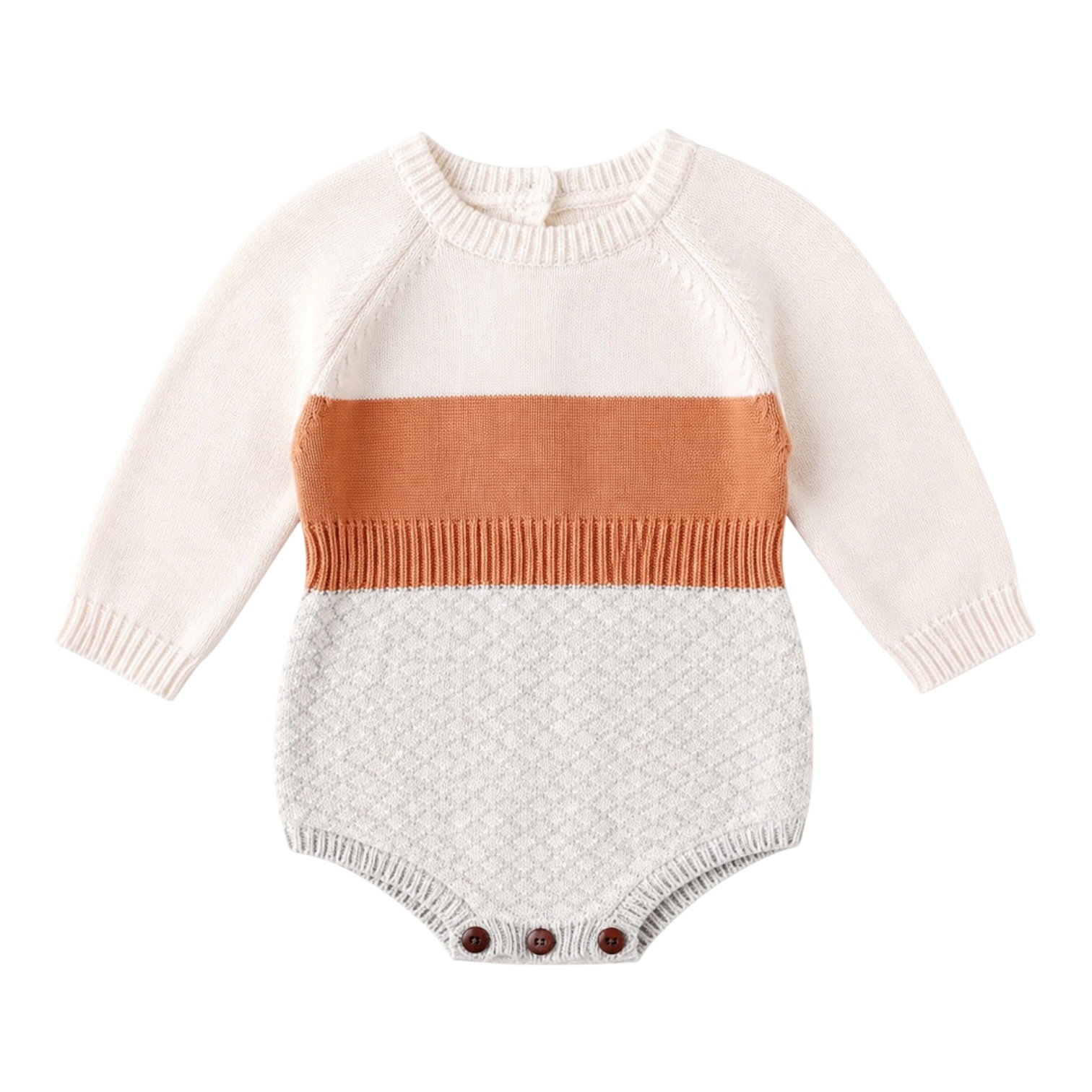 Laurenza's Baby Girls Boys Gender Neutral Auburn Fall Knit Romper