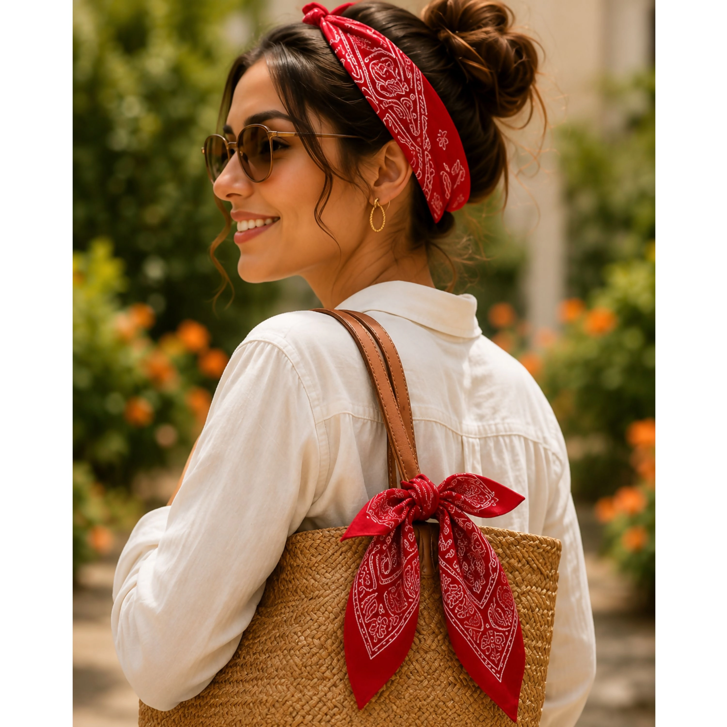 Wear Sierra Cotton Scarf 4-Piece Accessories Set