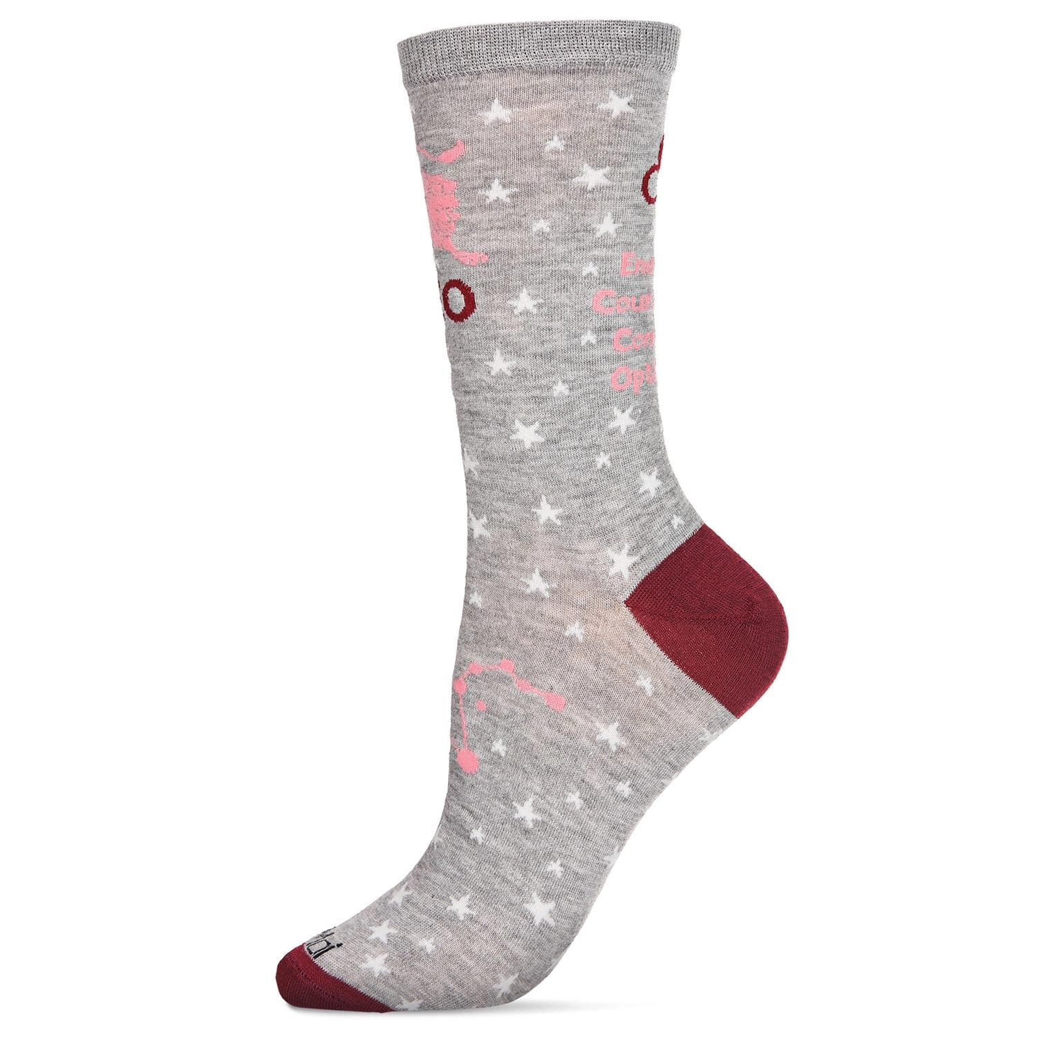 MeMoi Women's Leo Zodiac Sign Crew Socks