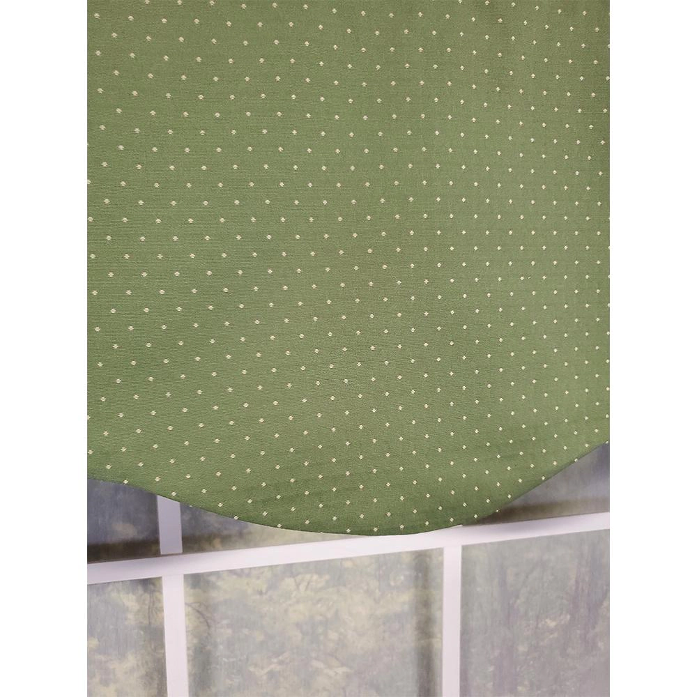 RLF Home Eleni Provance 3" Rod Pocket Lining Luxurious and Elegant Window Treatment Valance 50" x 15" Celery
