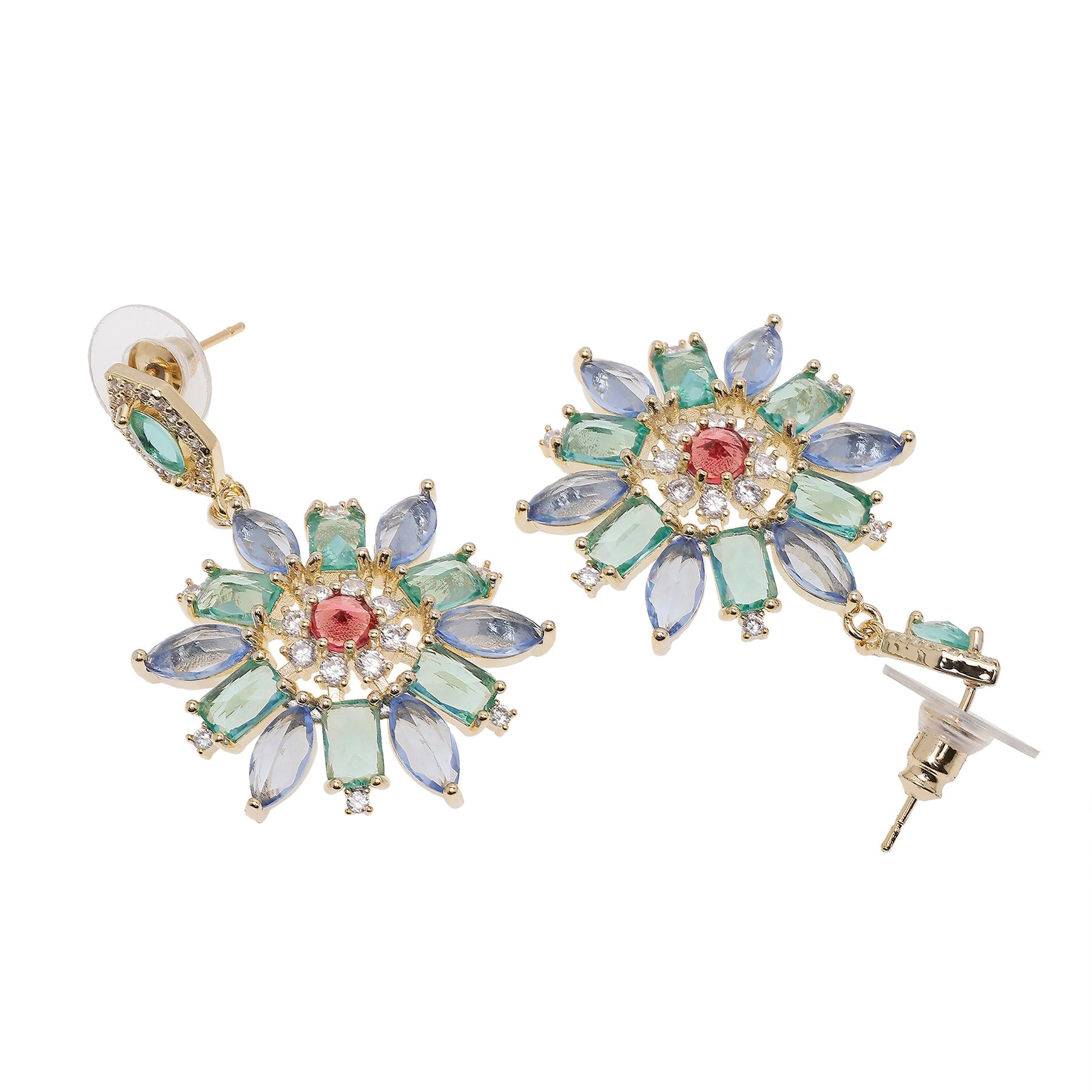 AGP PARIS Womens Light green Floral Drop Earrings