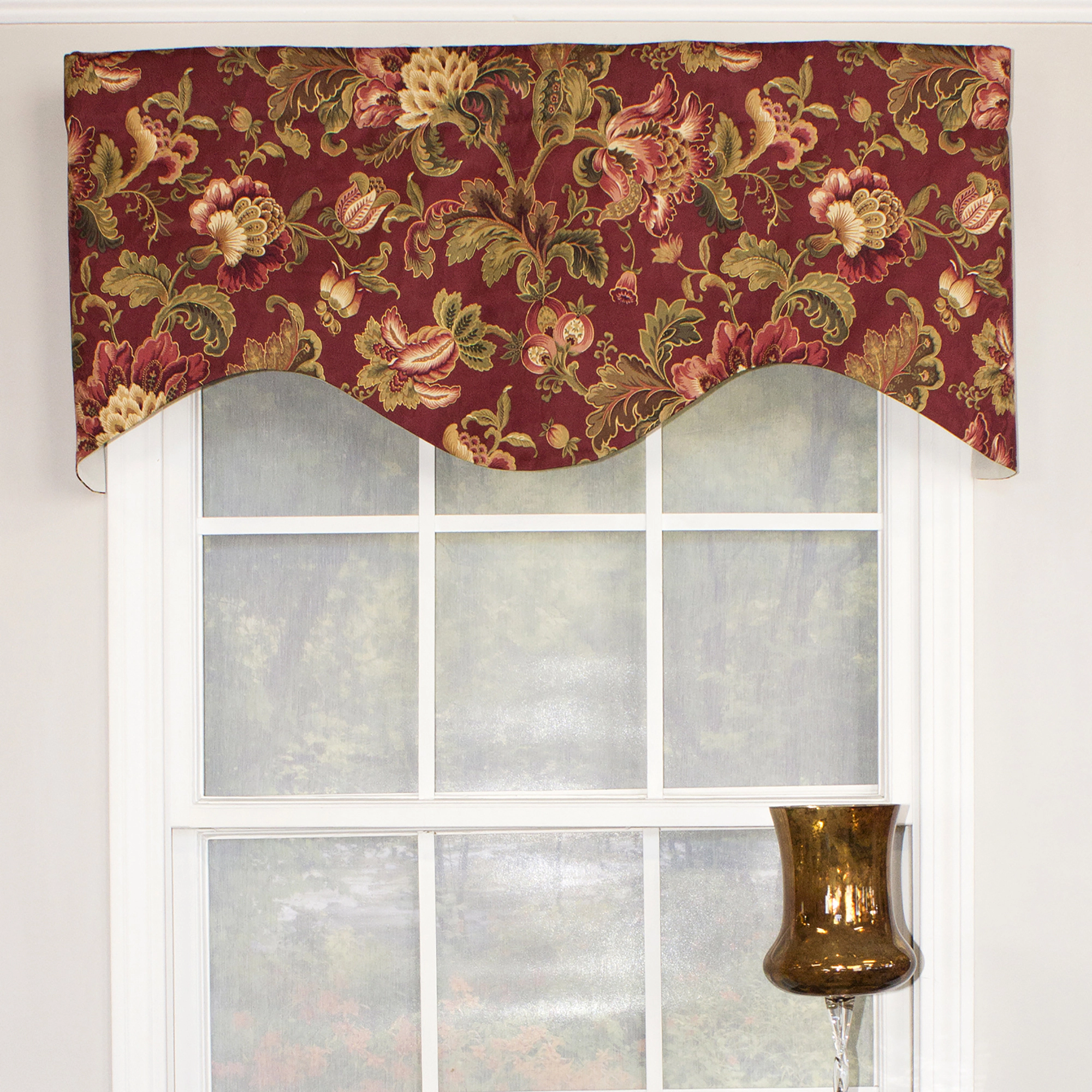 Noblesse Cornice 3" Rod Pocket Valance 50" x 17" Multicolor by RLF Home
