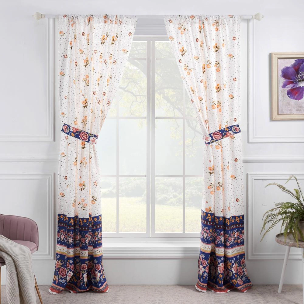 Greenland Home Fashions Marsha Window Panel Pair - 42x84", Blue