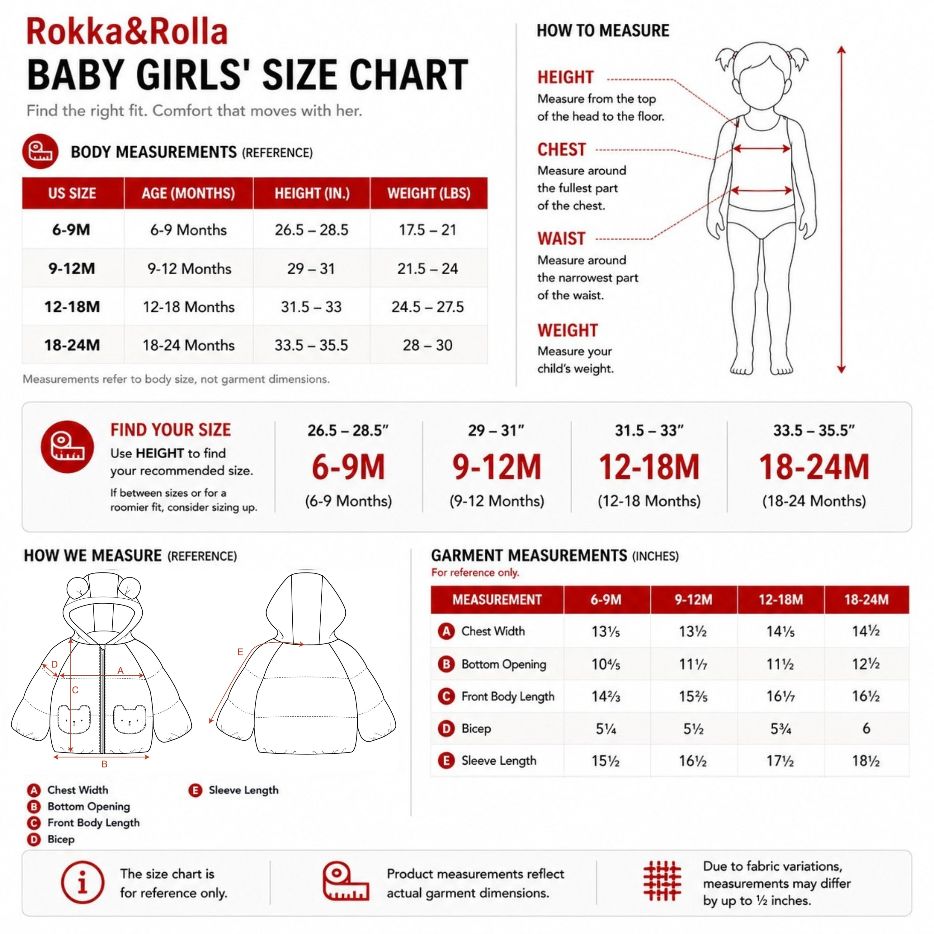 Rokka&Rolla Baby Girls' Borg-Lined Bear Ears Puffer Jacket