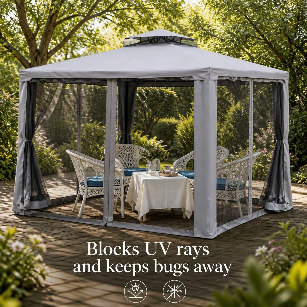 WOW PIONEER 10 Foot Square Outdoor Gazebo