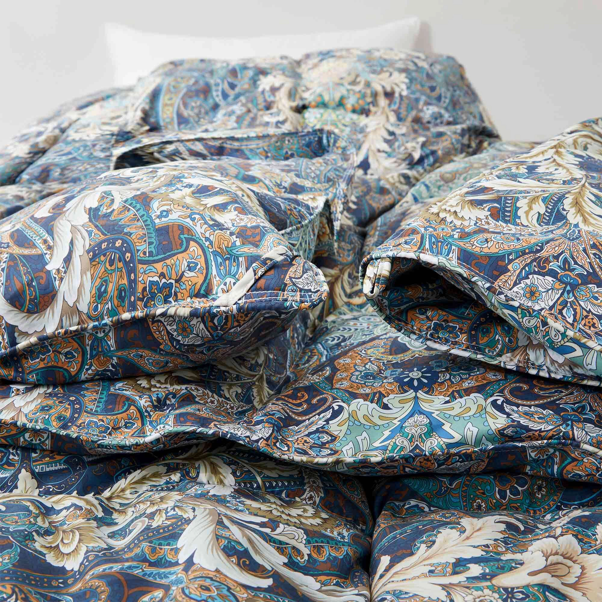 PEACENEST Printed Feather Fiber Comforter All Season Soft Duvet Insert