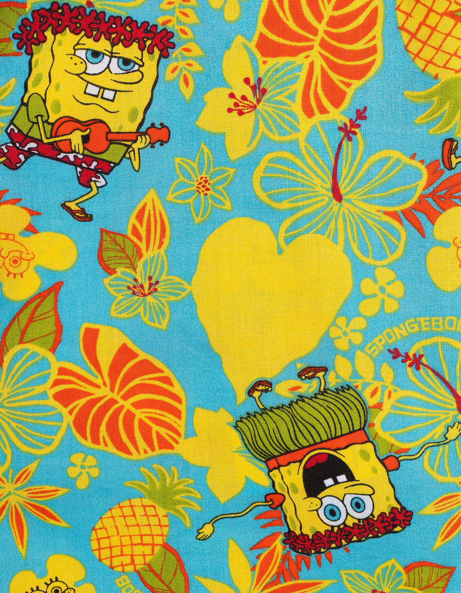 Nickelodeon SpongeBob SquarePants Boys' Hawaiian Button-Down Shirt