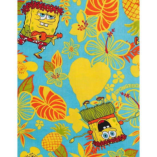Nickelodeon SpongeBob SquarePants Boys' Hawaiian Button-Down Shirt