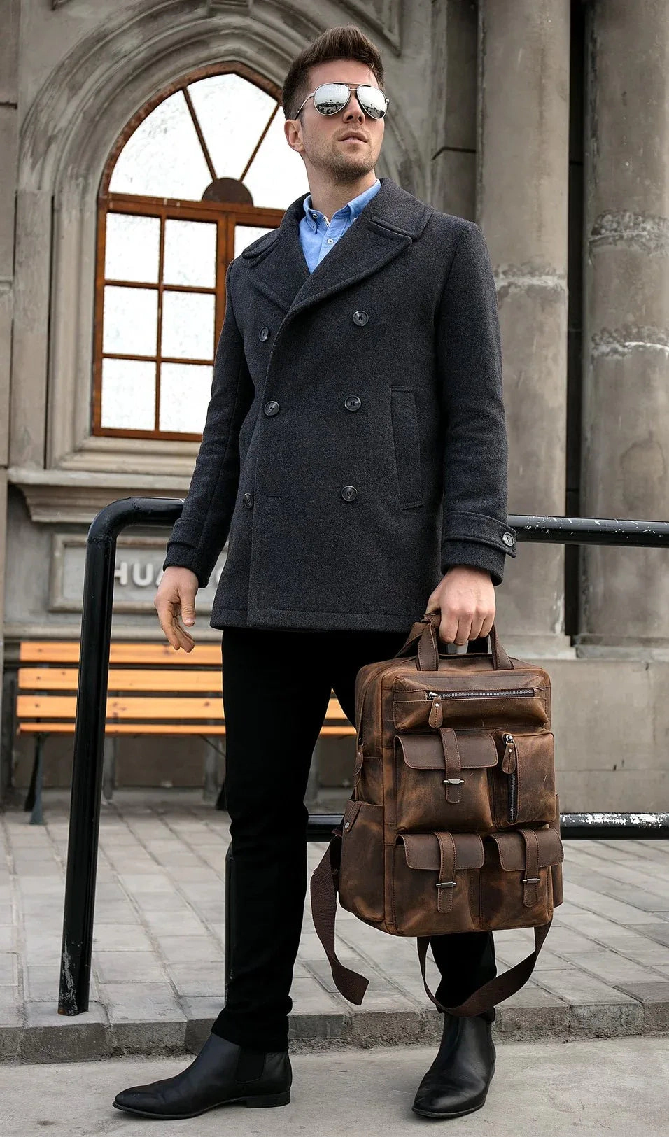 Steel Horse Leather Unisex The Shelby Backpack | Handmade Leather Backpack