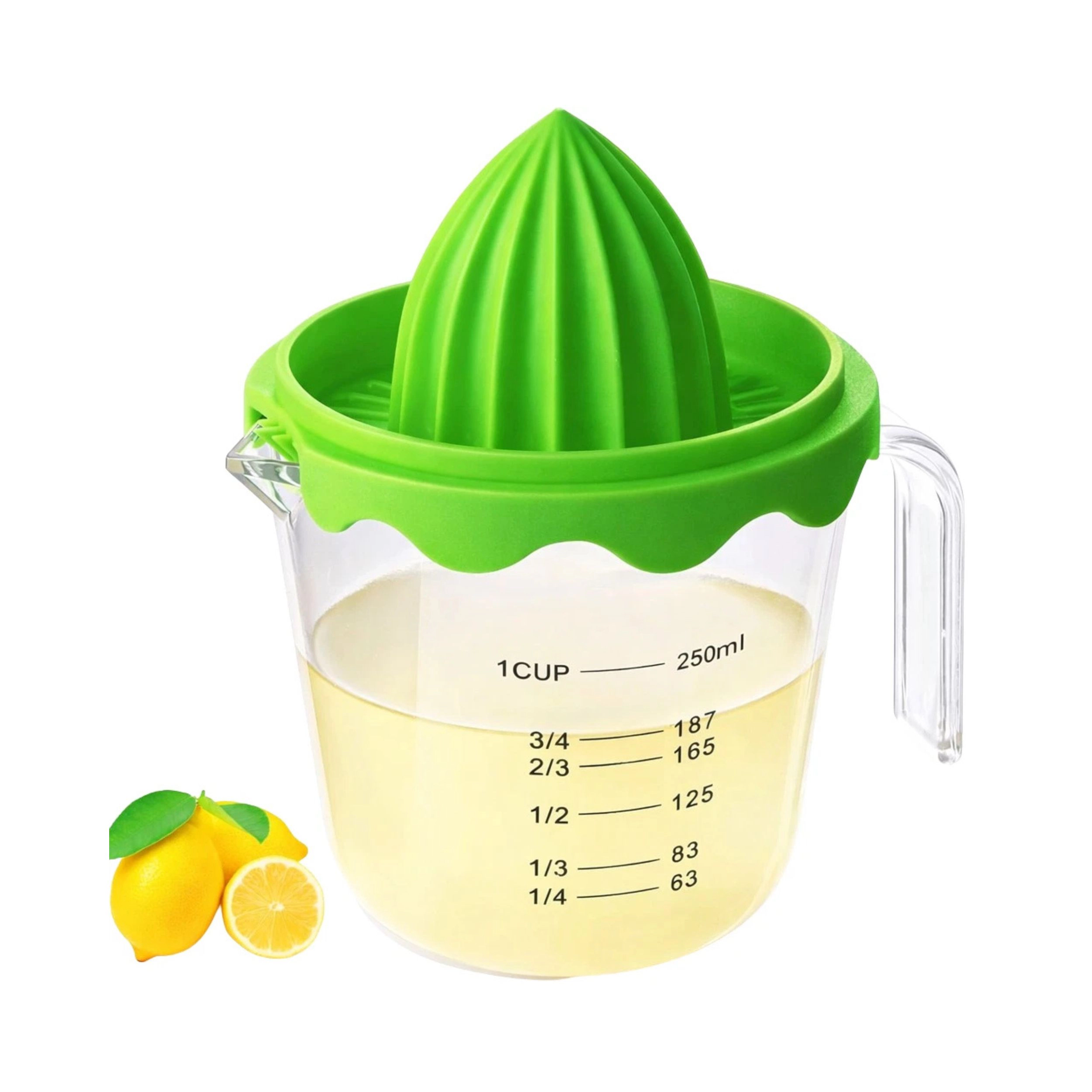 Home Collection Manual Citrus Juicer with Measuring Cup BPA-Free